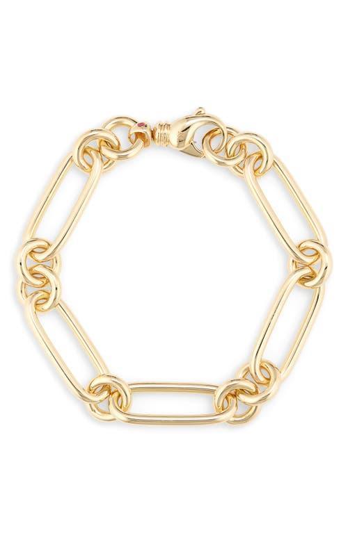 Womens 18K Yellow Gold Paper Clip Chain Bracelet Product Image