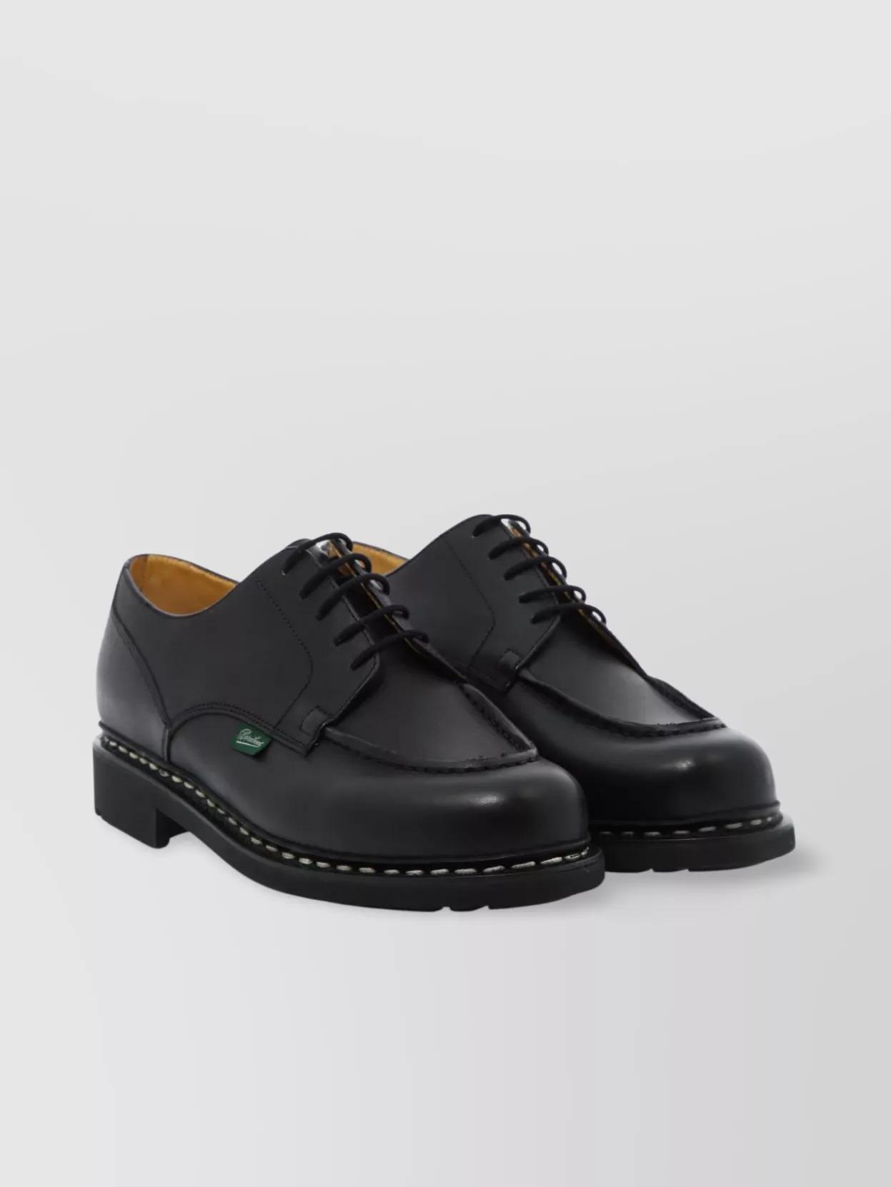 PARABOOT Leather Lace-up Shoes With Round Toe Product Image