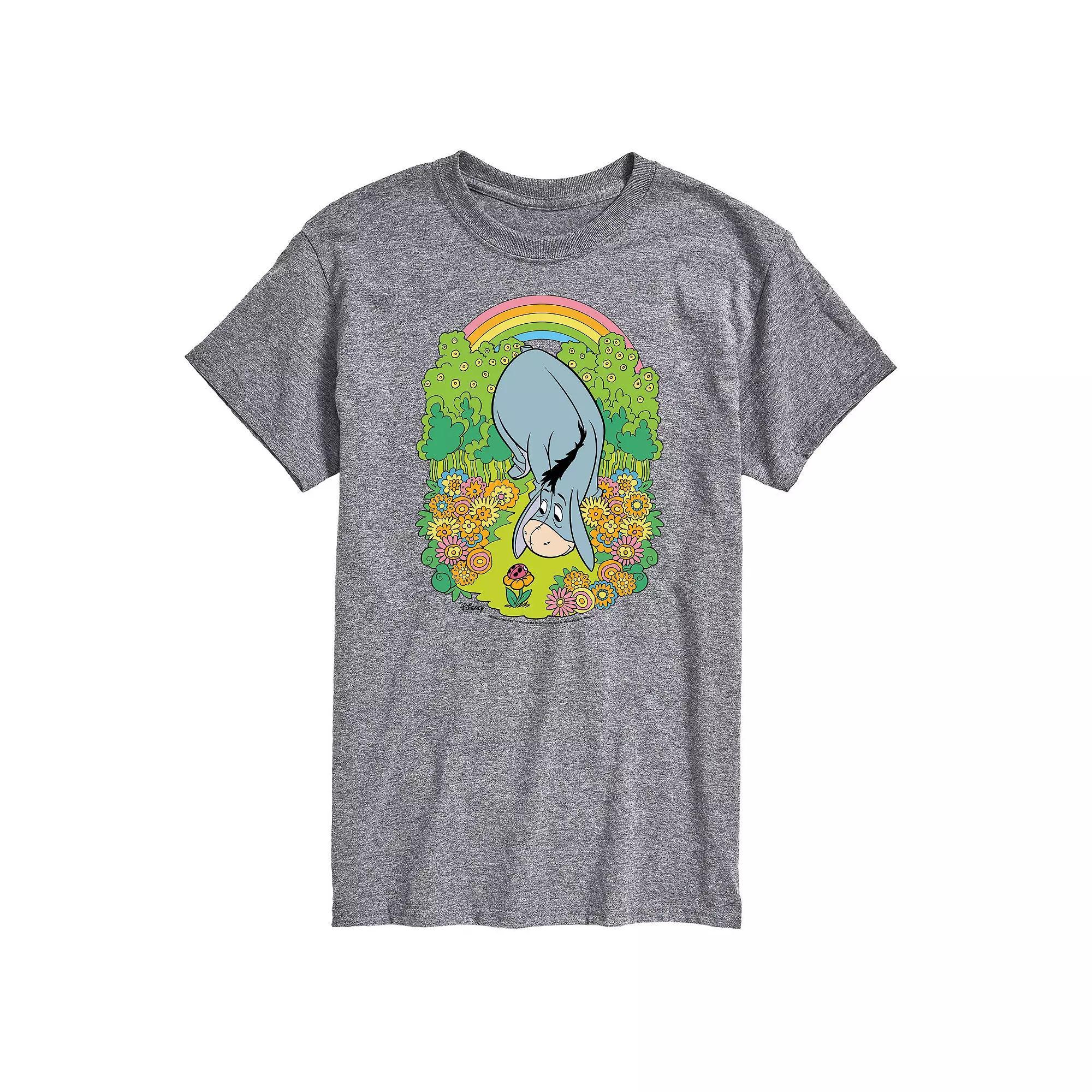 Disneys Winnie the Pooh Big & Tall Eeyore Rainbow Graphic Tee, Mens Product Image