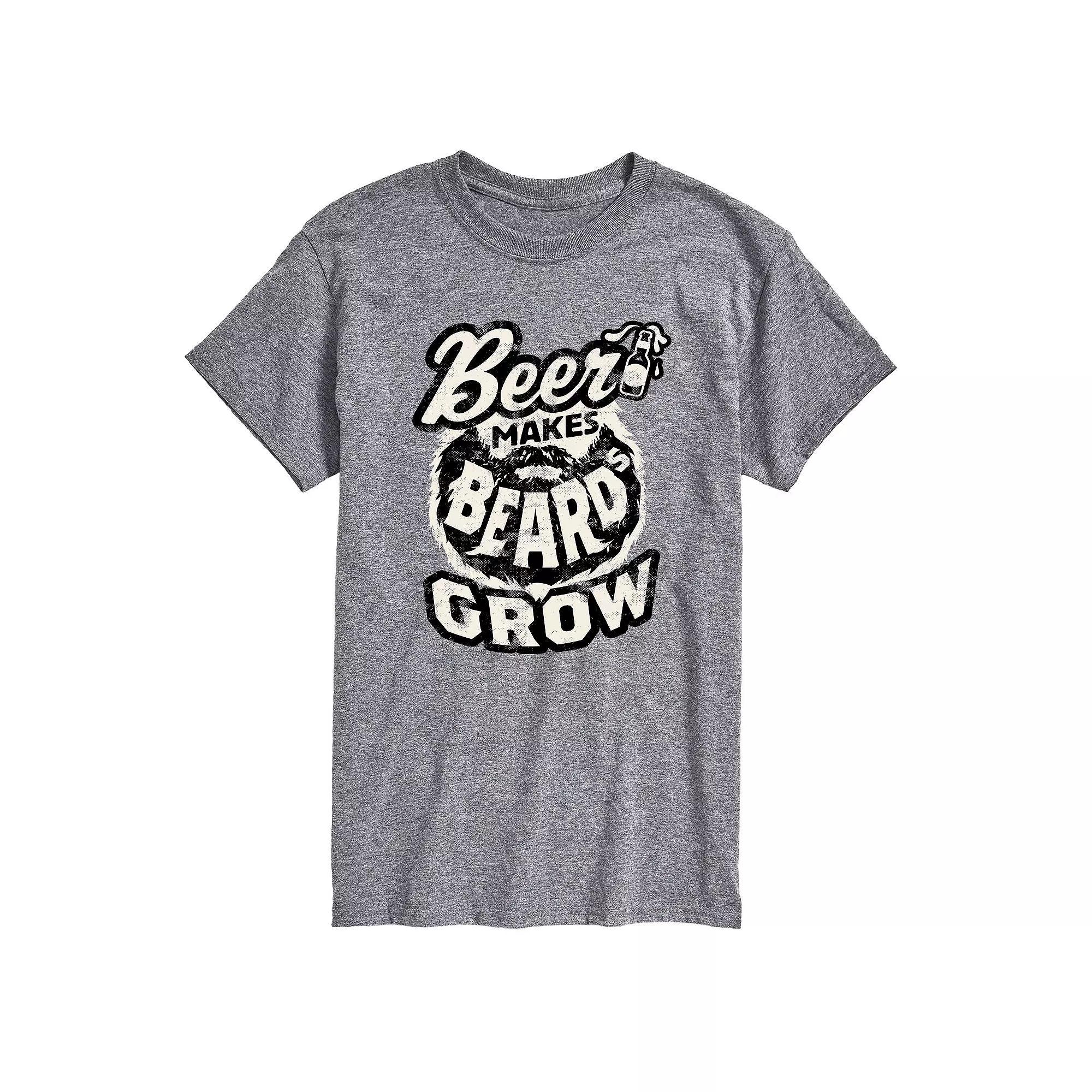 Mens Beer Makes Beards Grow Tee Product Image