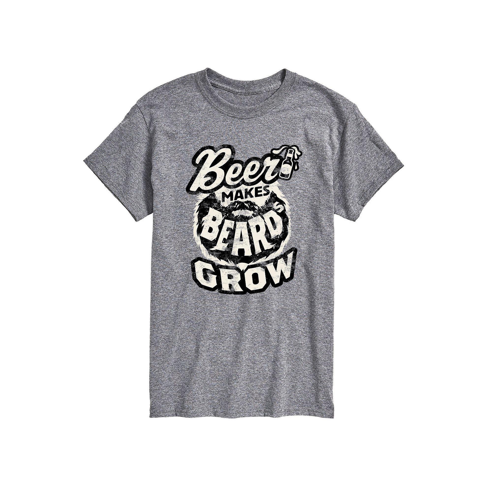 Mens Beer Makes Beards Grow Tee Product Image