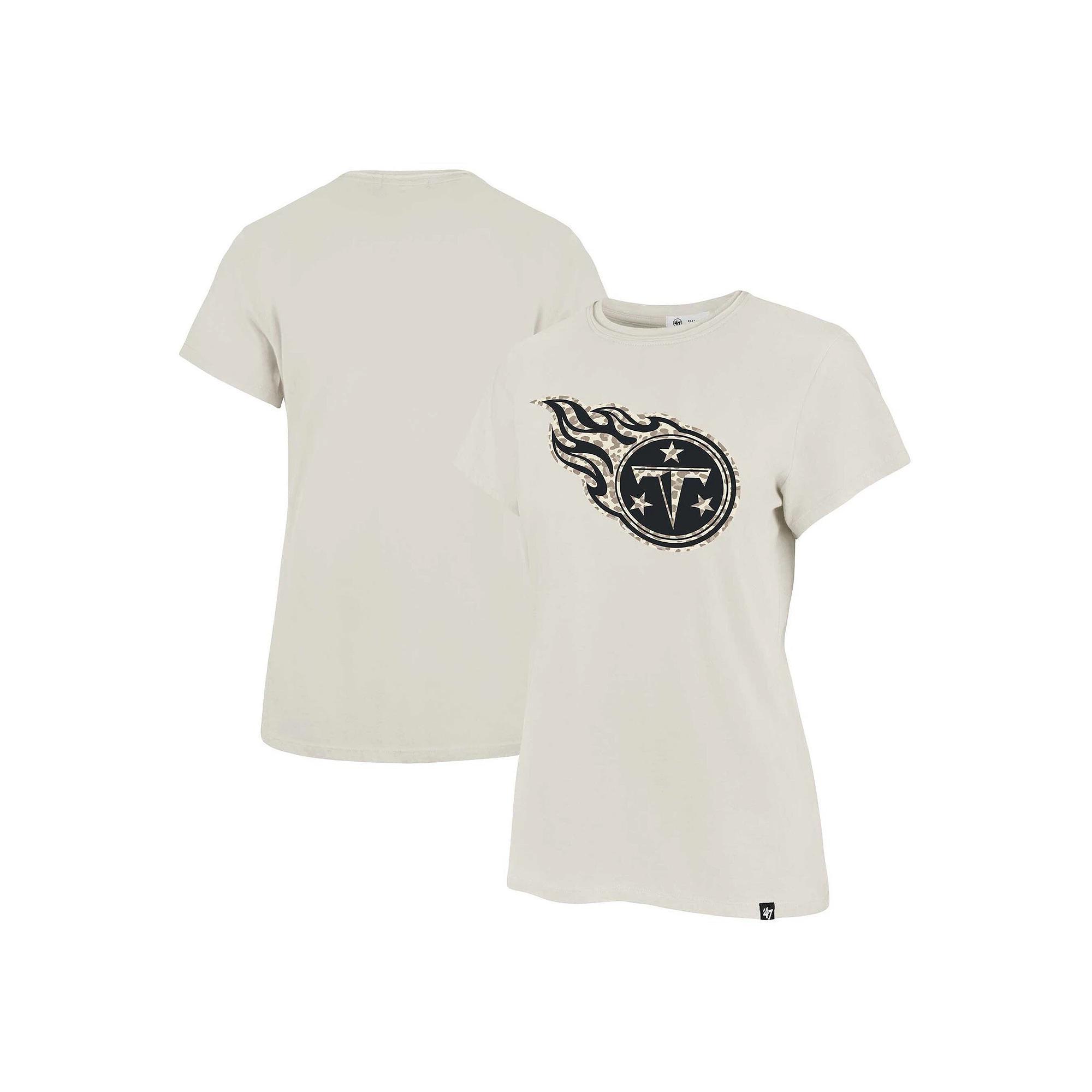 Women's '47 Cream Tennessee Titans Panthera Frankie T-Shirt, Size: Small, Beige Product Image