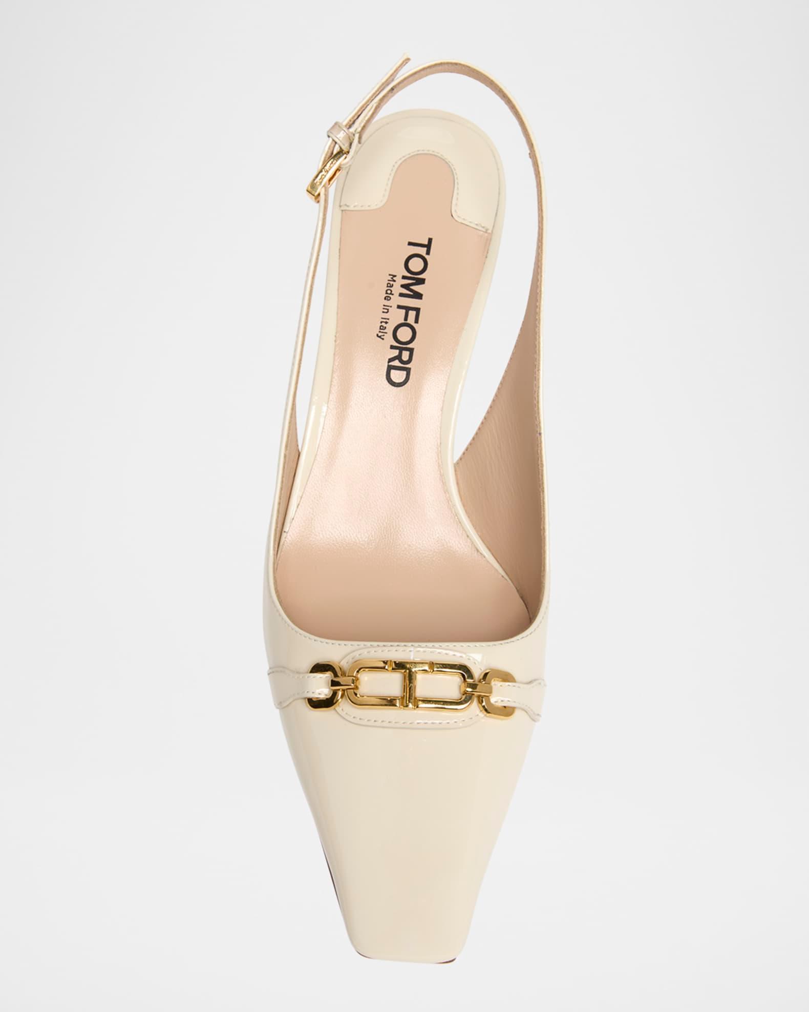 Whitney Patent Leather Slingback Ballerina Pumps Product Image