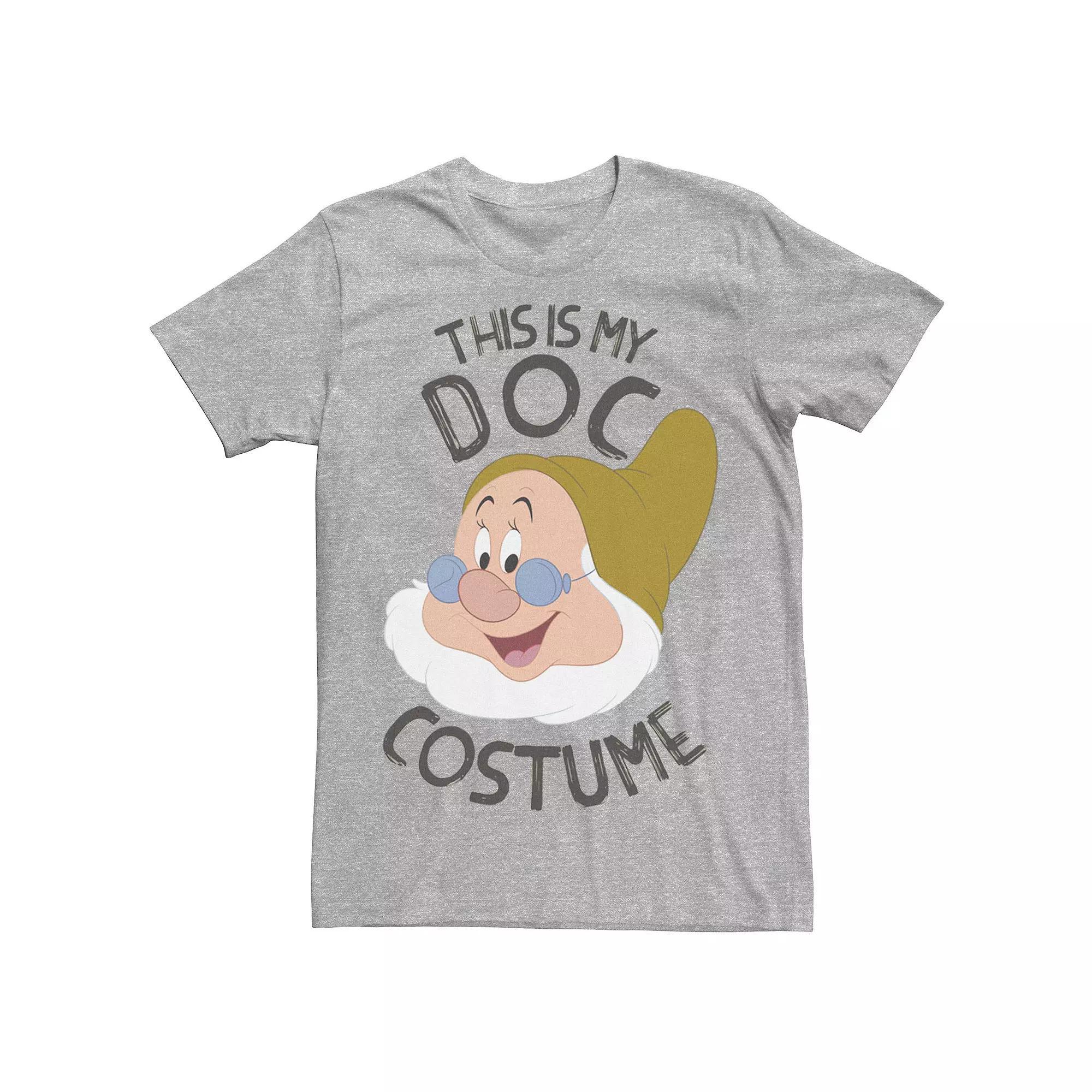 Men's Disney's Snow White and the Seven Dwarfs This Is My Doc Costume Halloween Tee, Size: Large, Athletic Grey Product Image