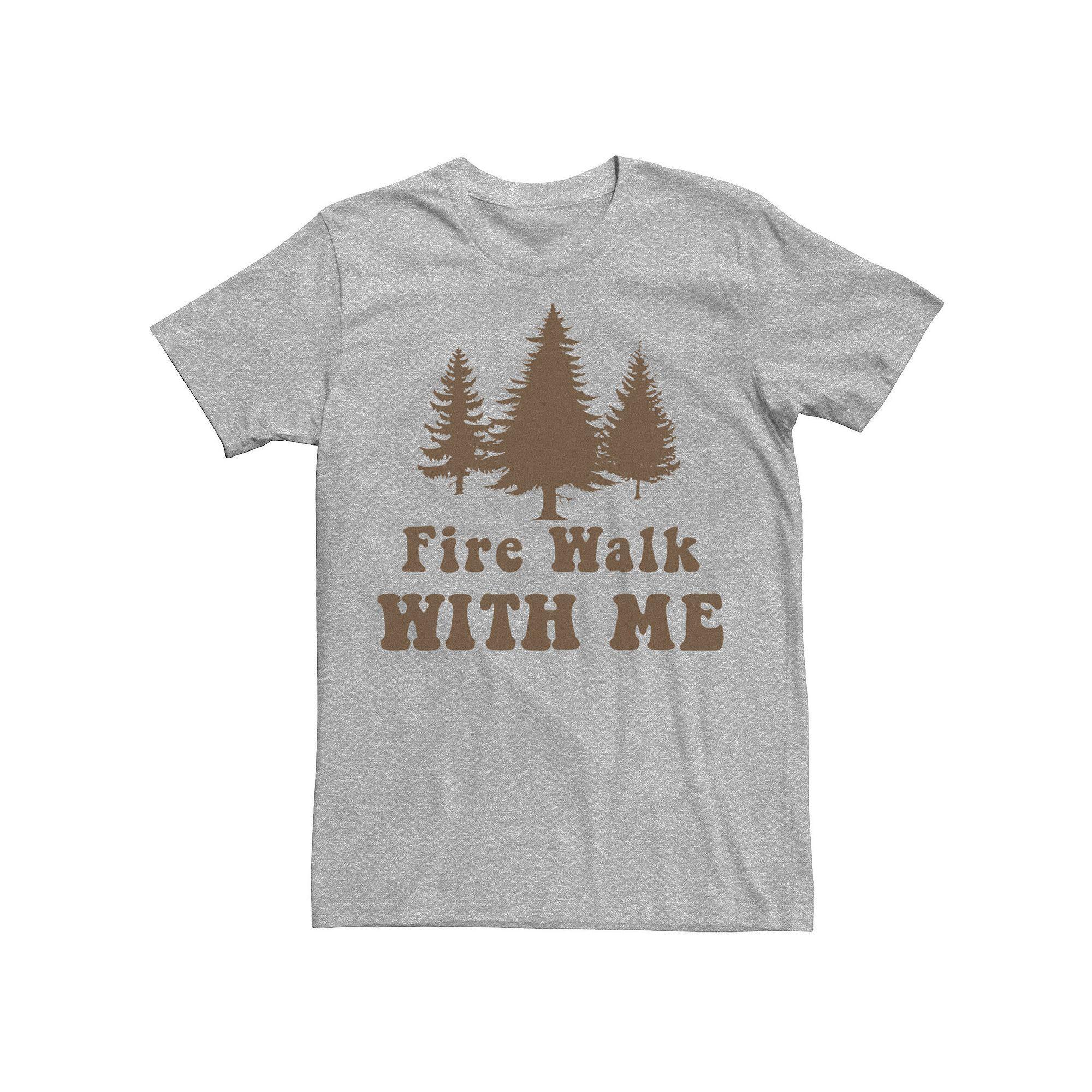 Men's Twin Peaks 70's Style Bold Stack Fire Walk Tee, Size: 3XL, Athletic Grey Product Image