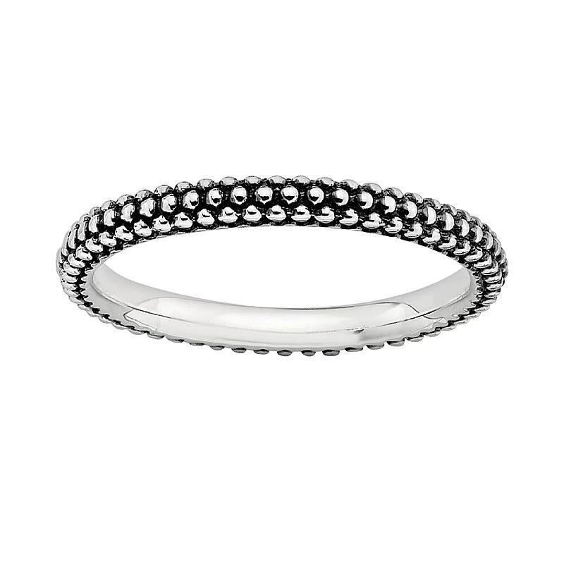 Stacks & Stones Sterling Silver Beaded Stack Ring, Women's, Size: 6 Product Image