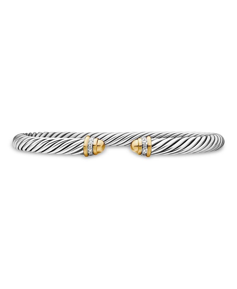 David Yurman Cable Classics Bracelet with Gold Domes & Diamonds Product Image