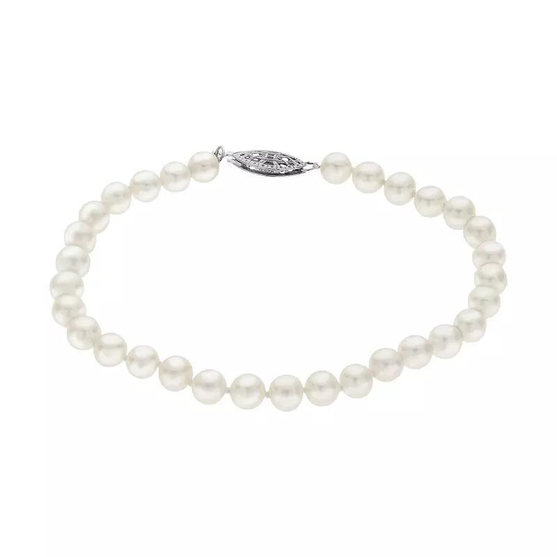 PearLustre by Imperial 6-6.5 mm Freshwater Cultured Pearl Bracelet - 7.5 in., Womens White Product Image