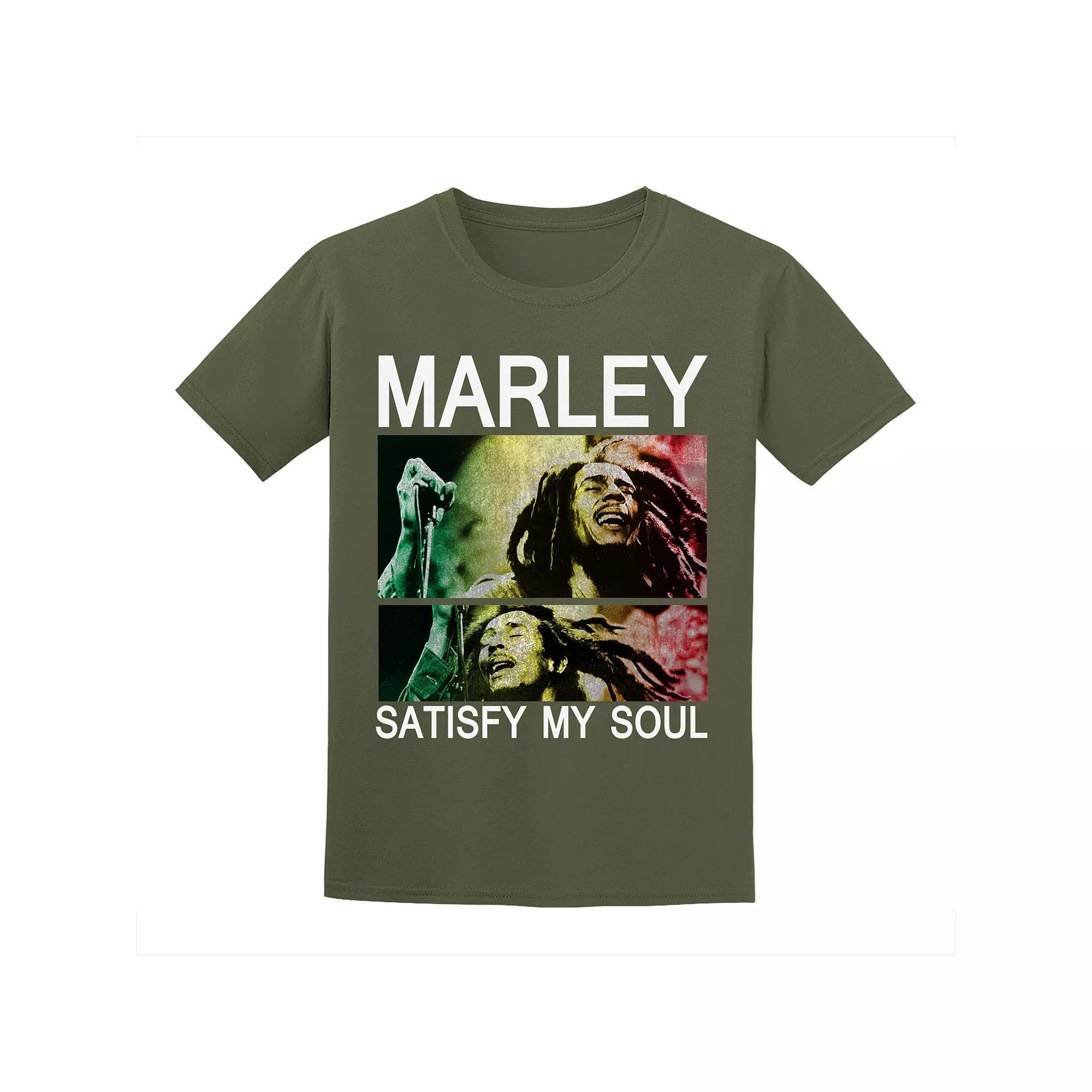 Men's Bob Marley Tee, Size: Large, Military Green Product Image