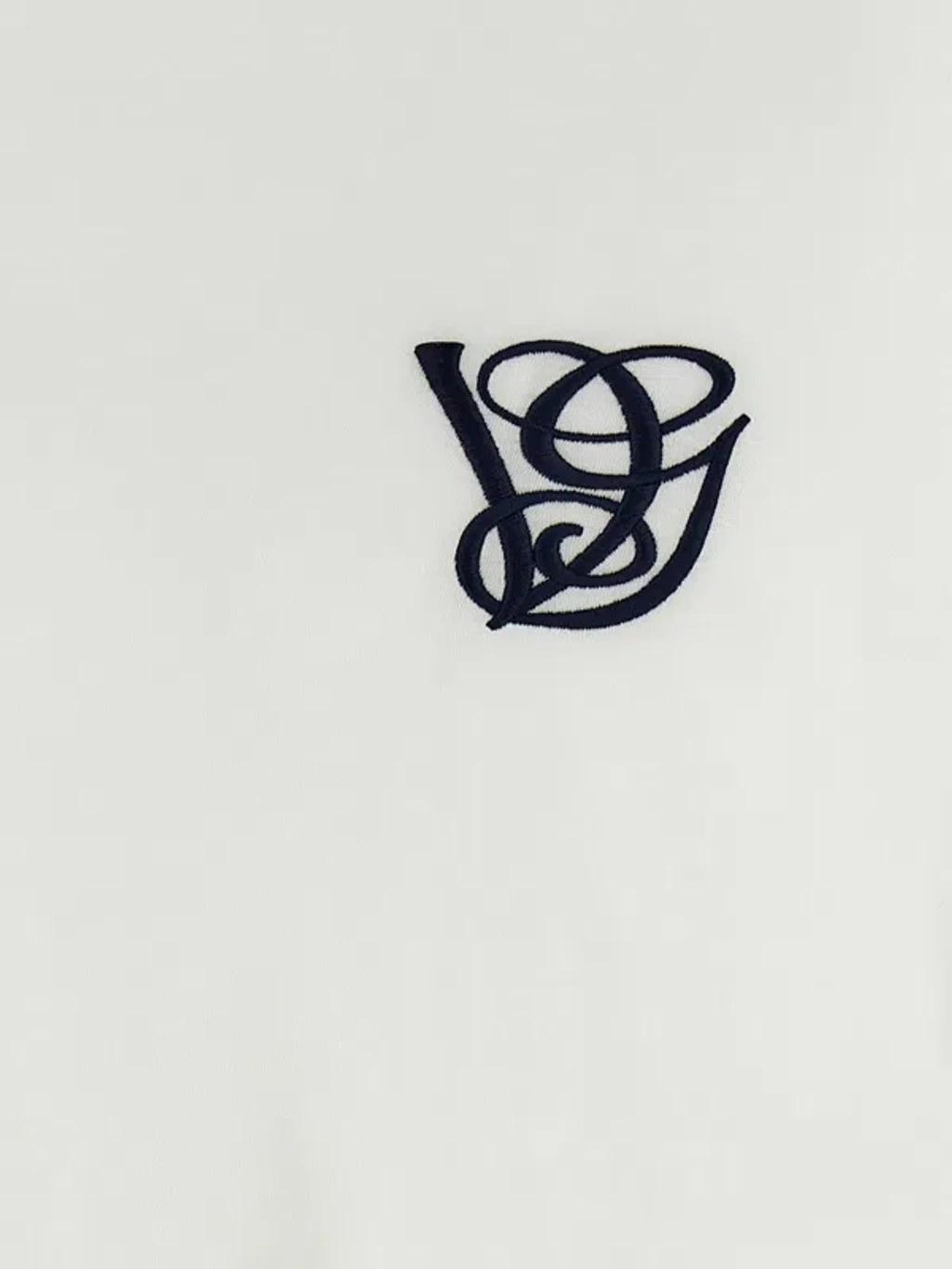 VALENTINO Logo Embroidery Crew Neck Short Sleeves T-shirt In White Product Image