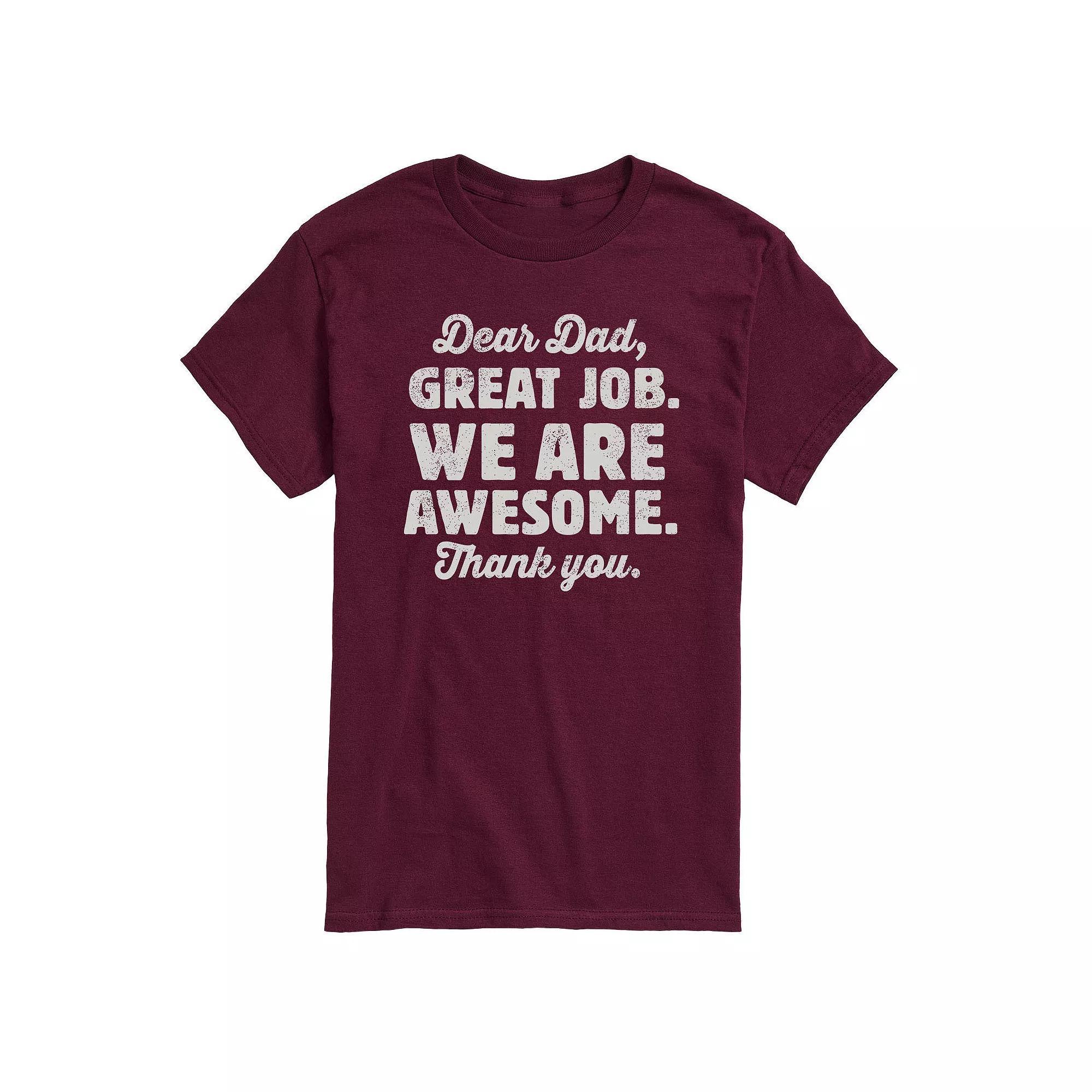 Mens Dear Dad Great Job Graphic Tee Product Image