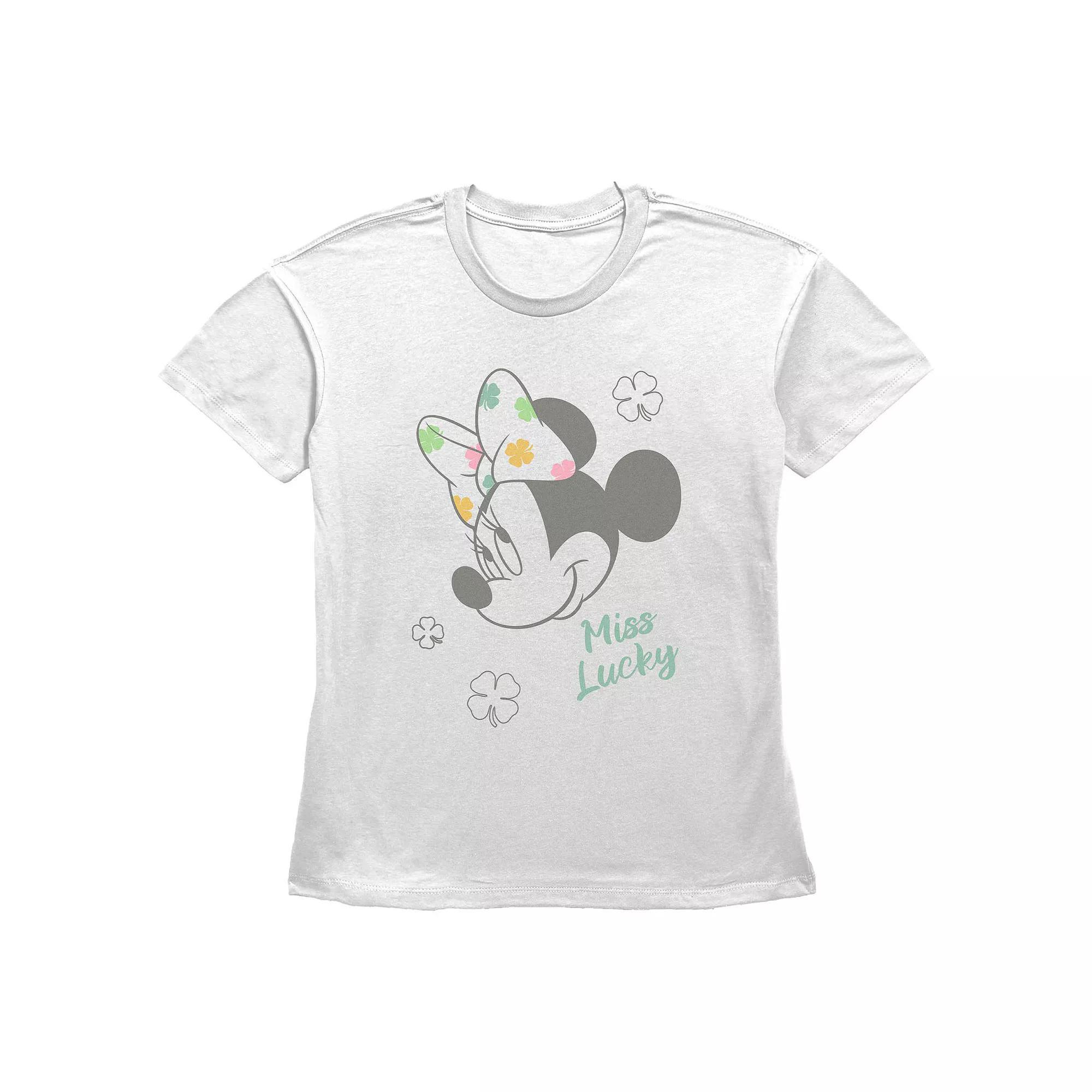 Disney's Minnie Mouse Miss Lucky Women's Graphic Tee, Size: XXL, White Product Image