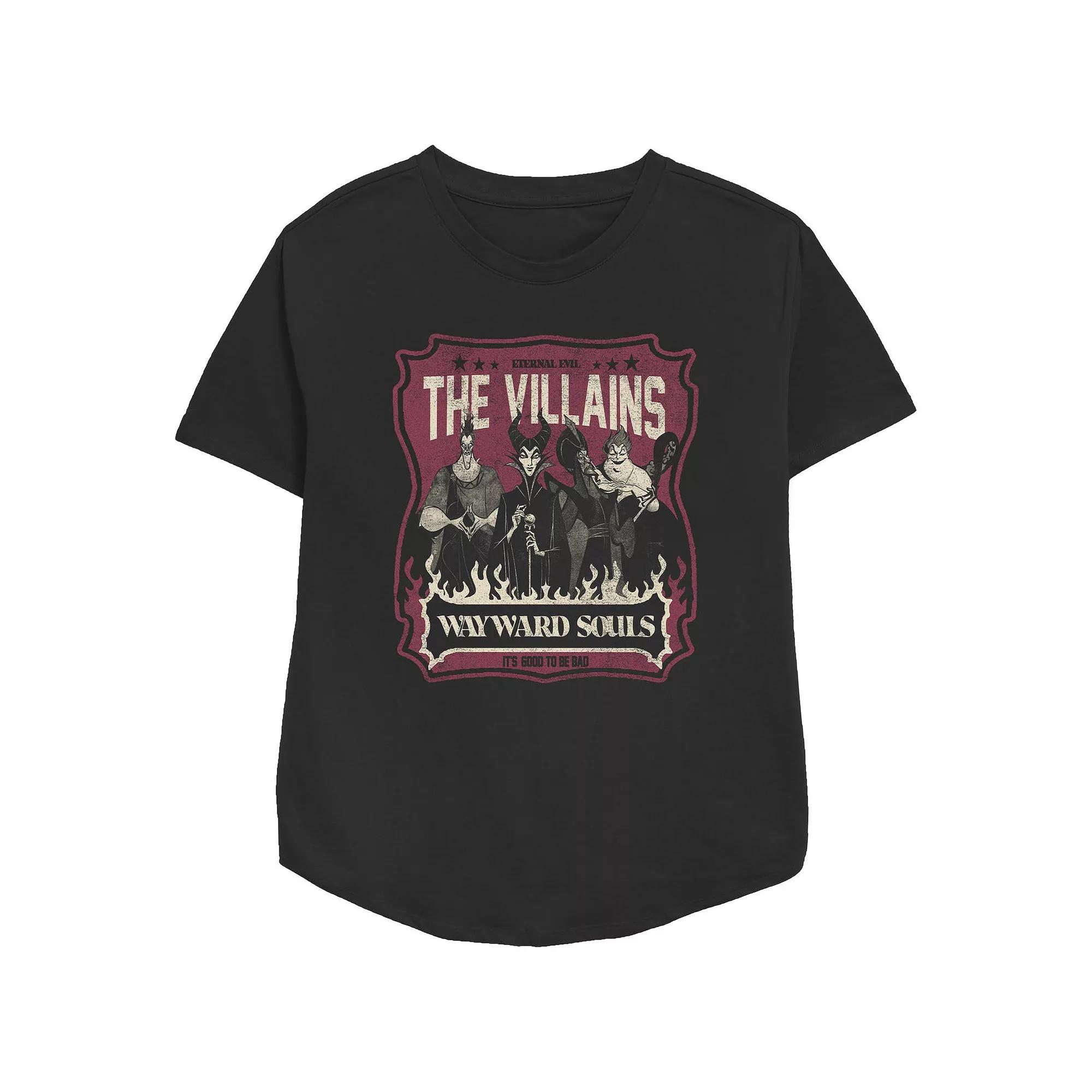 Disney Villains Women's Wayward Souls Graphic Tee, Size: Small, Black Product Image