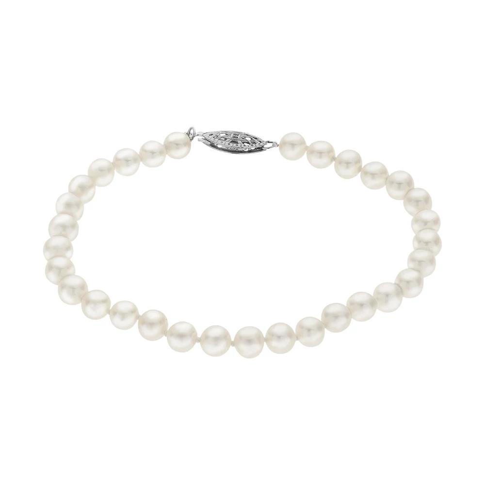 PearLustre by Imperial 6-6.5 mm Freshwater Cultured Pearl Bracelet - 7.5 in., Womens White Product Image