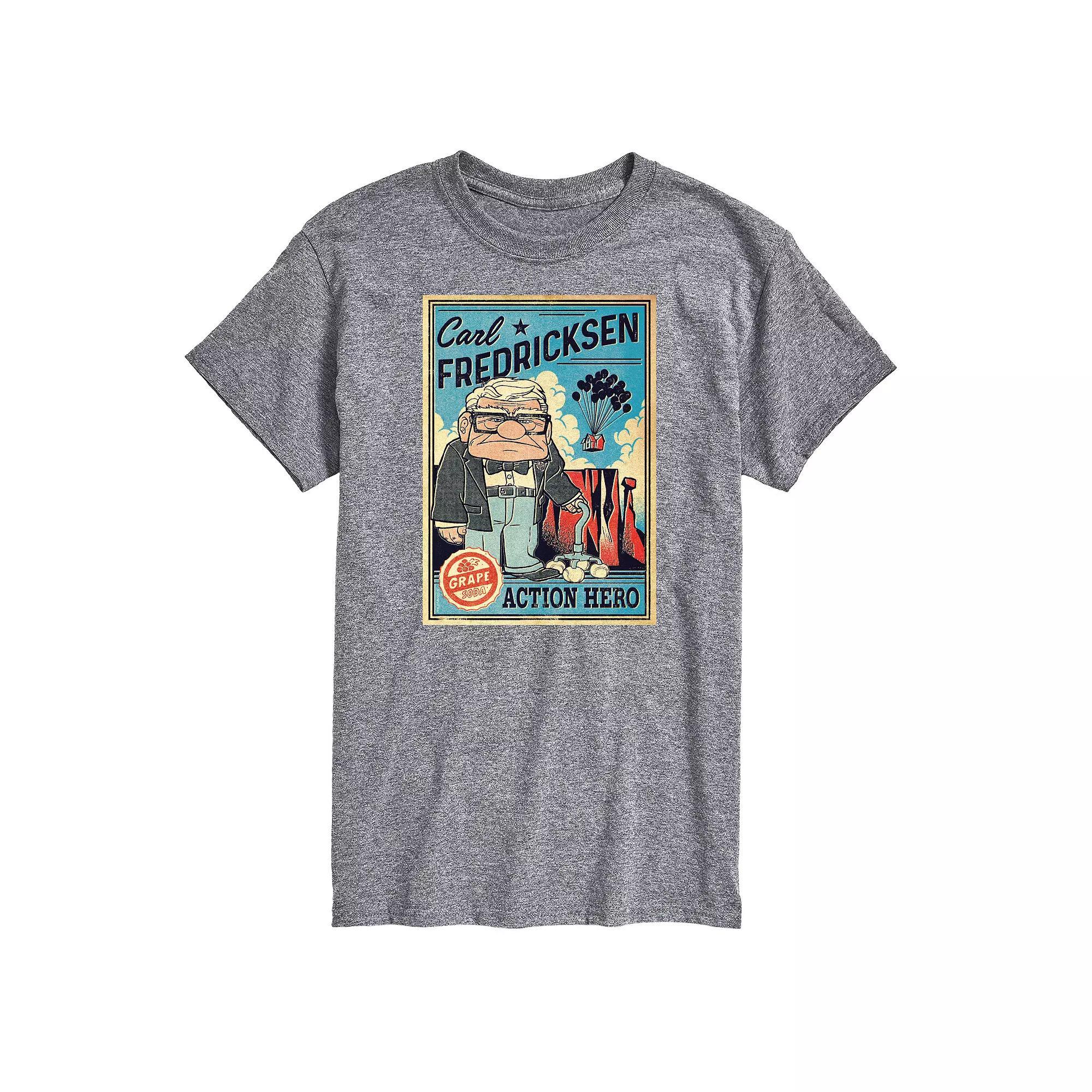 Disney / Pixar's UP Big & Tall Carl Graphic Tee, Men's, Size: Large Tall, Black Product Image