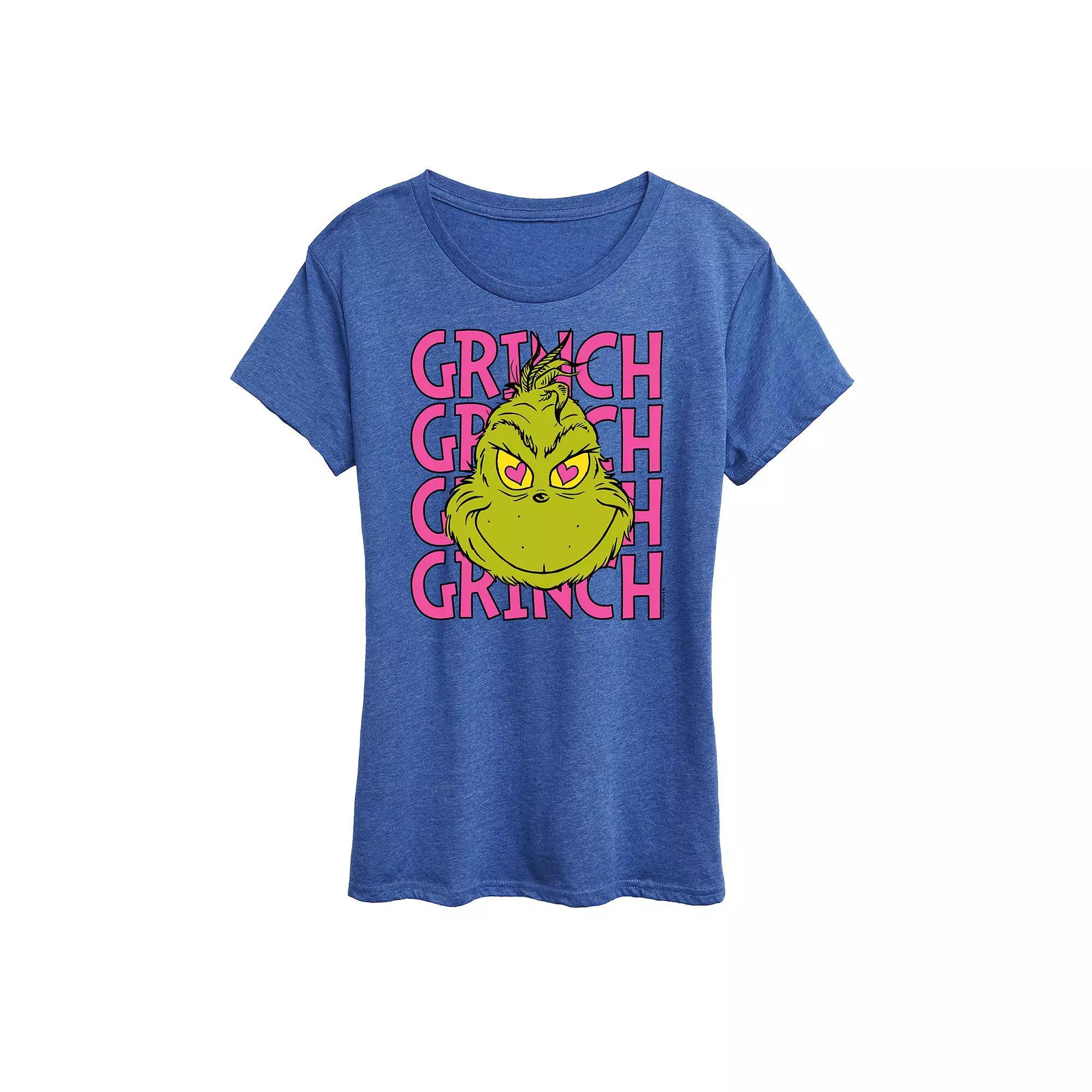 Womens Grinch Stacked Graphic Tee Product Image