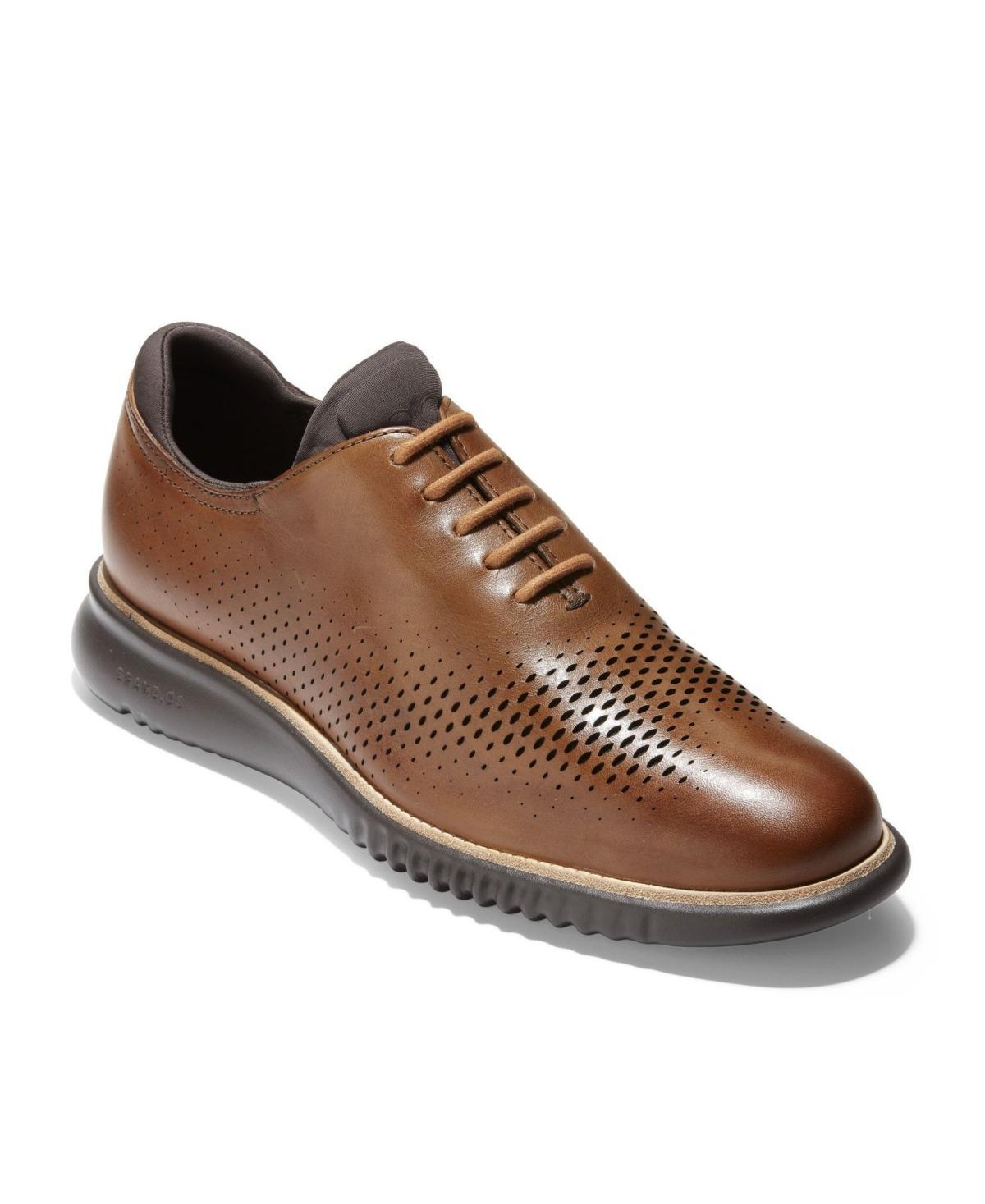 Cole Haan Mens 2.ZERGRAND Laser Wingtip Oxford Shoes - Blue Size 10.5 Product Image