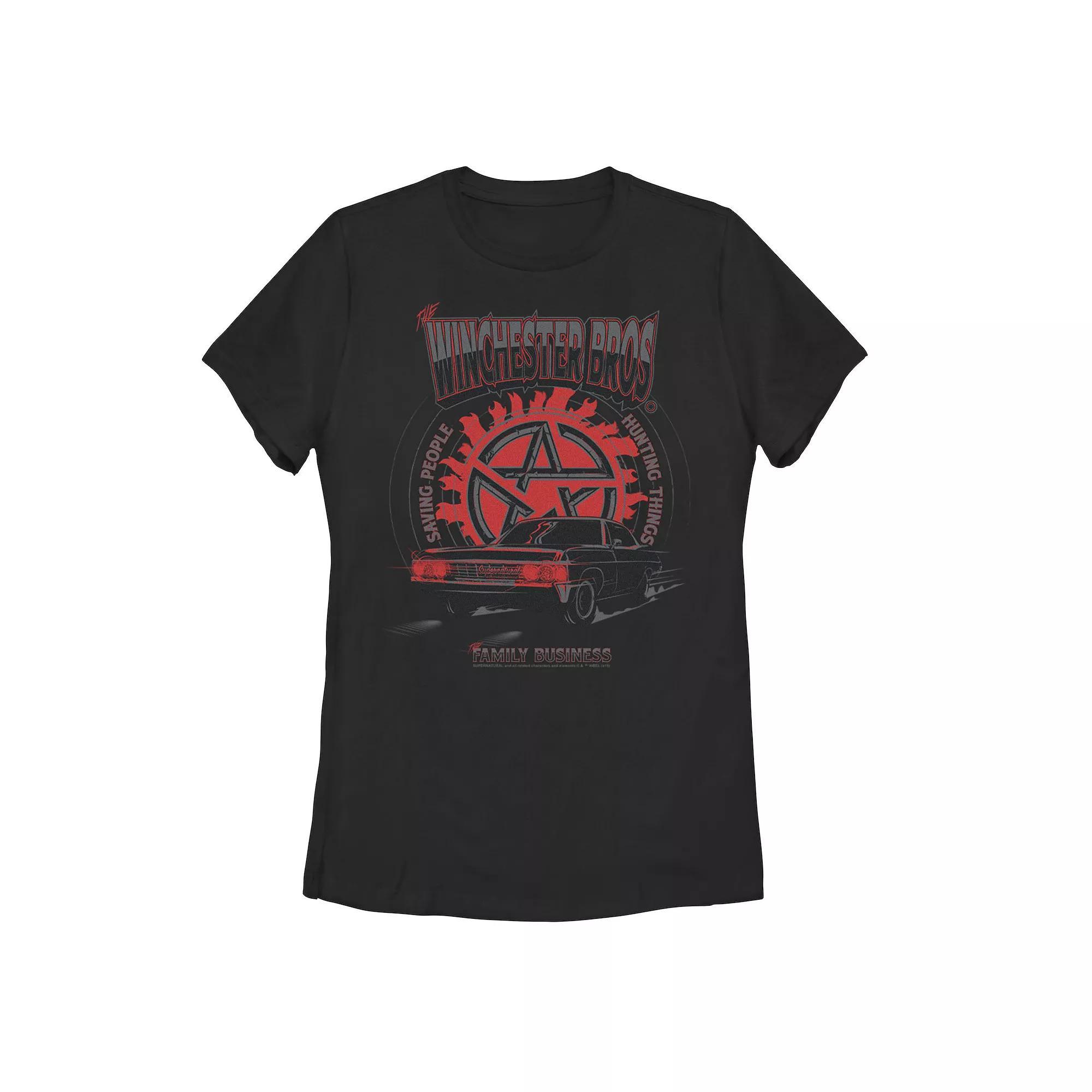 Juniors' DC Comics Wonder Woman Television Stack Graphic Tee, Girl's, Size: Large, Black Product Image