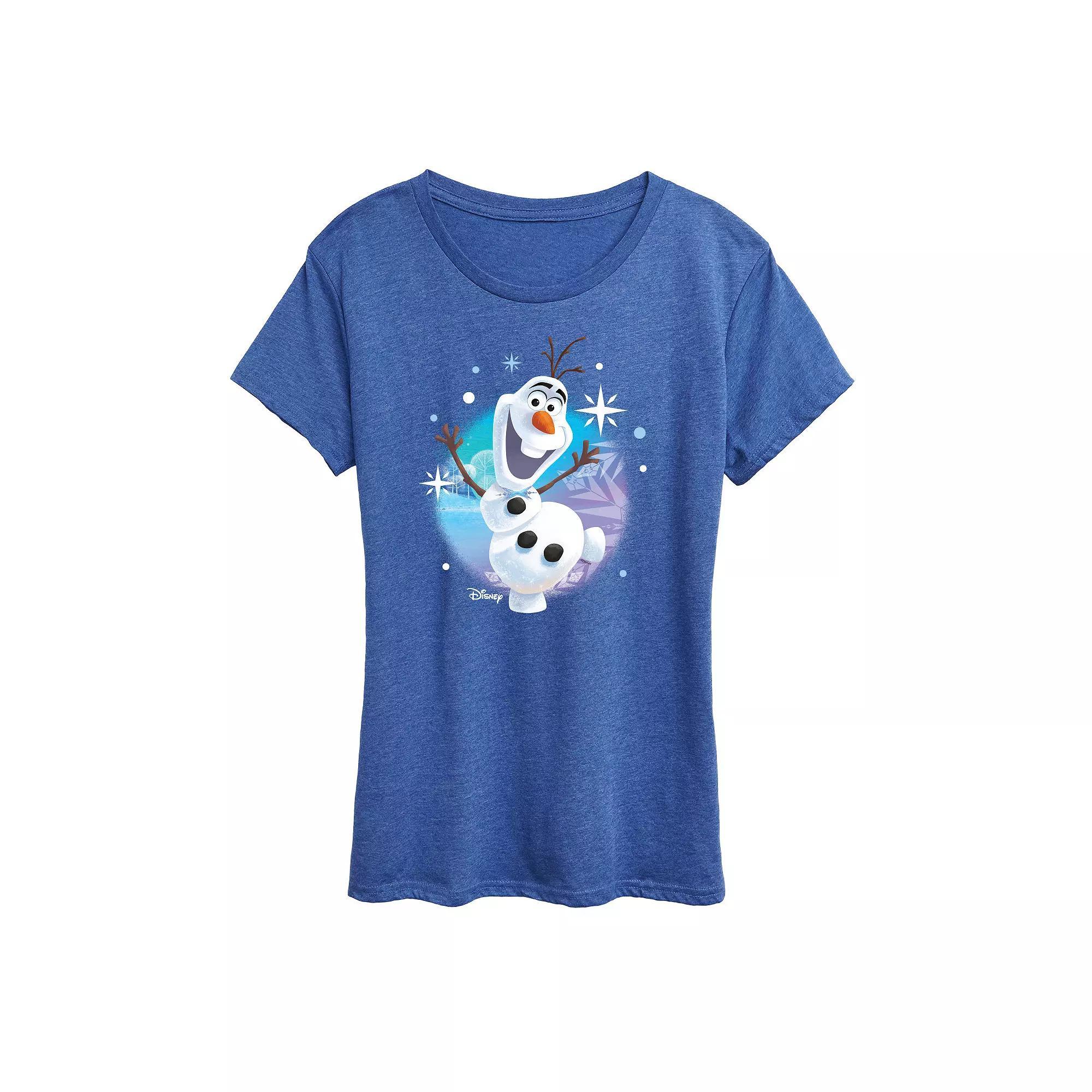 Disney's Frozen 2 Women's This Snowman Can Graphic Tee, Girl's, Size: Small, Grey Royal Blue Product Image
