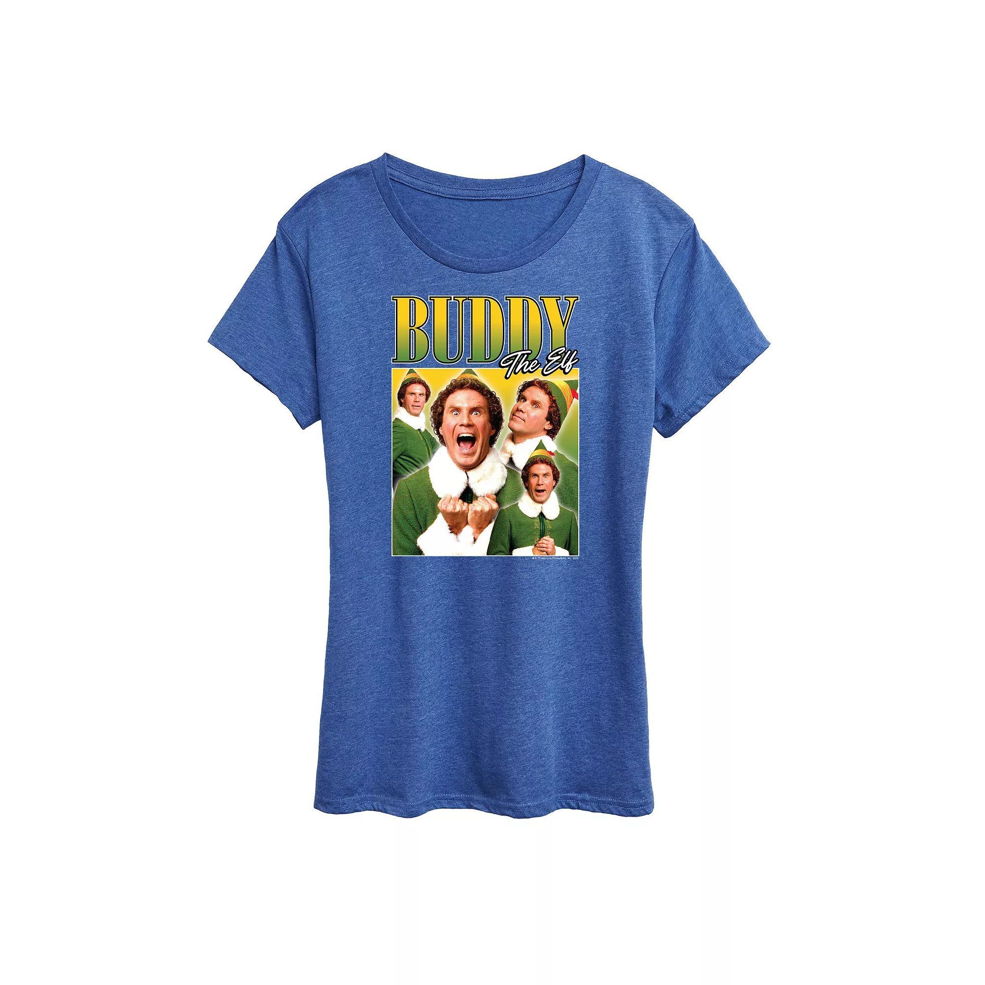 Disney / Pixars Toy Story Womens Snow Command Graphic Tee, Girls Grey Royal Blue Product Image