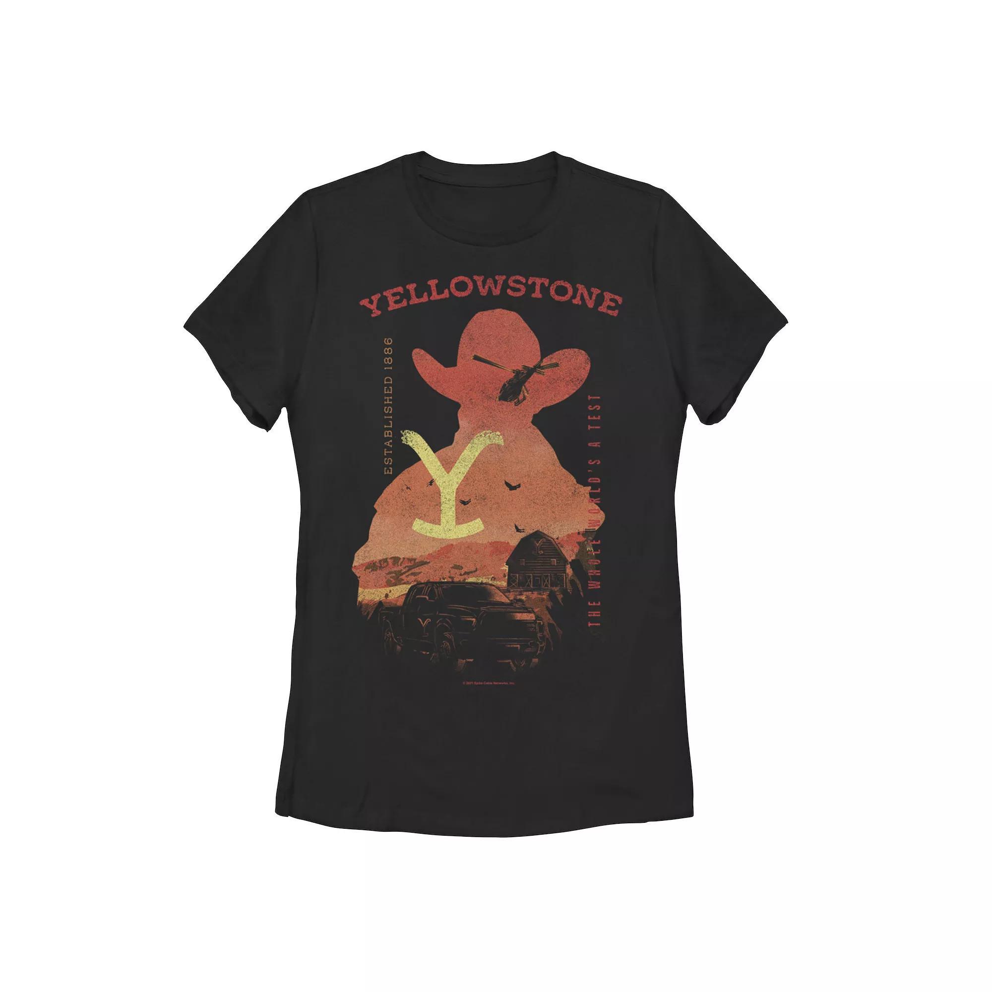 Juniors Yellowstone Sunset Yellowstone Poster Graphic Tee, Girls Product Image