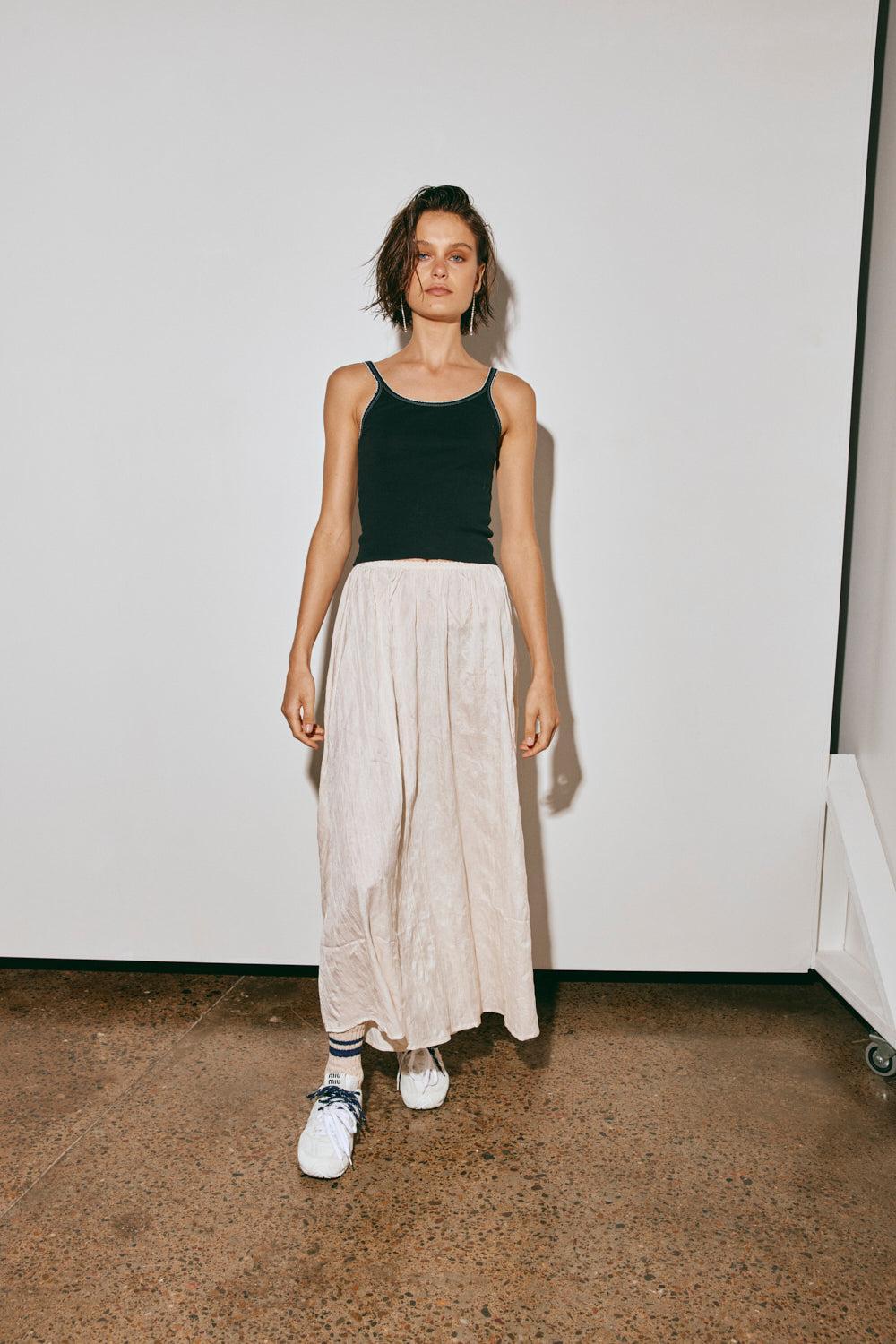 Solara Midi Skirt Cream Product Image