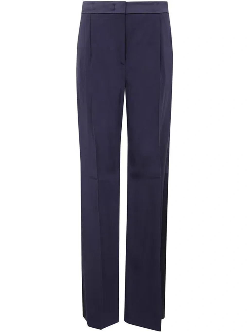 ALBERTA FERRETTI Enver Satin Trousers Clothing In Blue Product Image