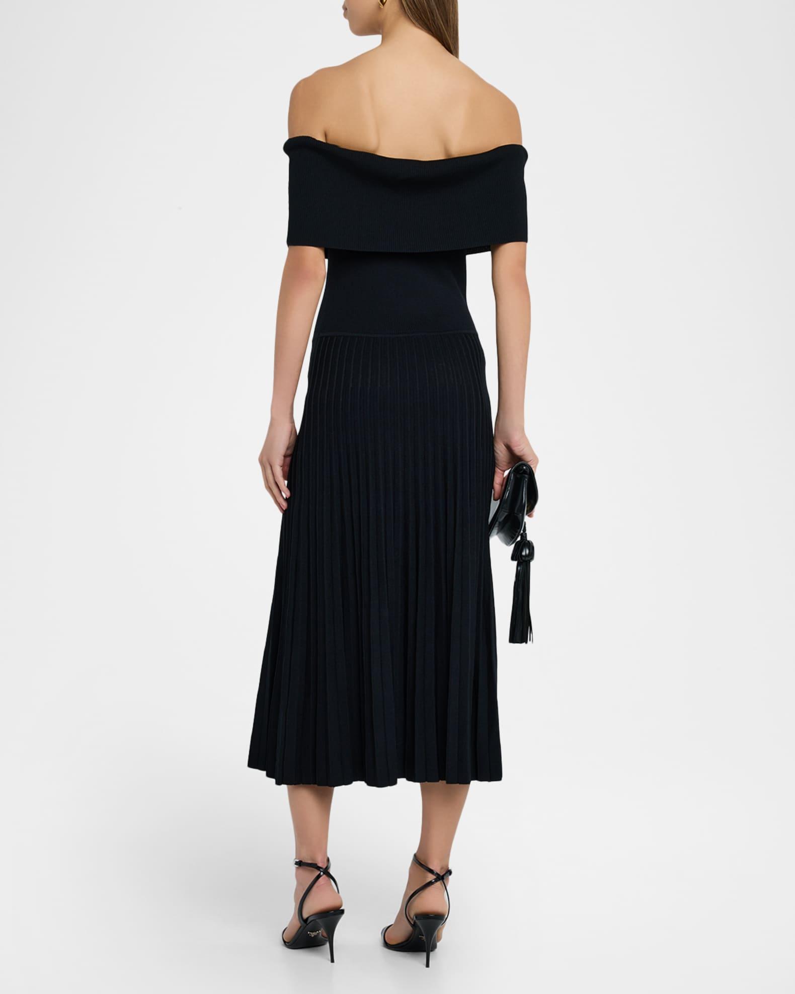 The Persephone Off-Shoulder Knit Midi Dress Product Image