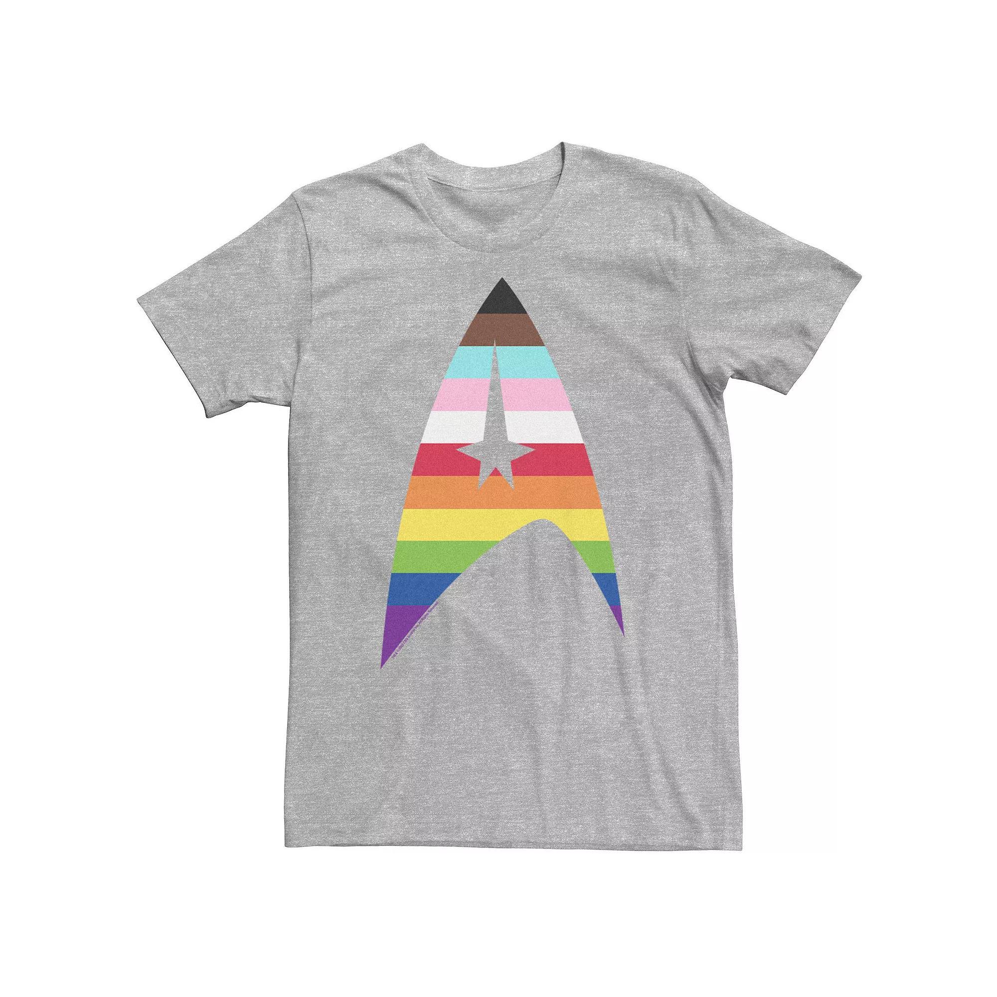 Big & Tall Star Trek Pride Logo Graphic Tee, Men's, Size: 3XL Tall, Athletic Grey Product Image