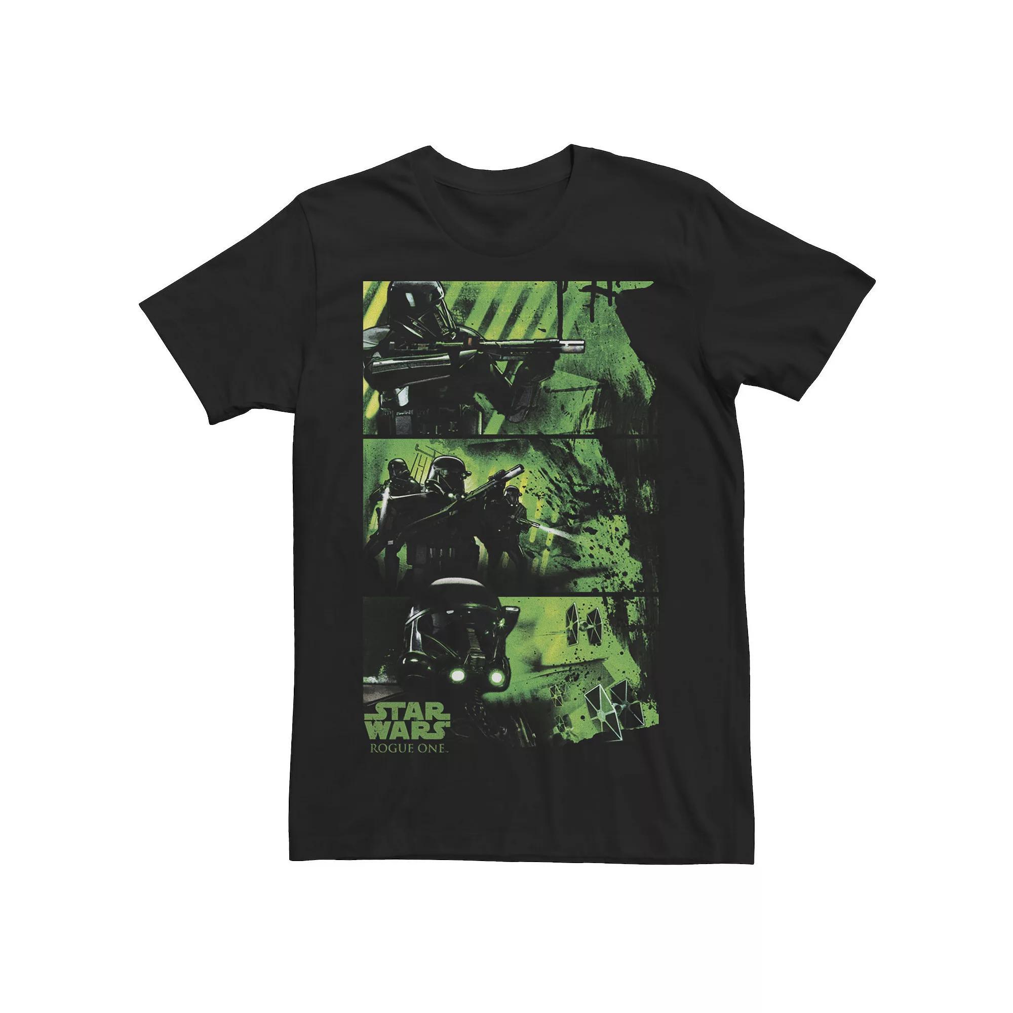 Men's Star Wars Rogue Trooper Green Panels Tee, Size: XL, Black Product Image