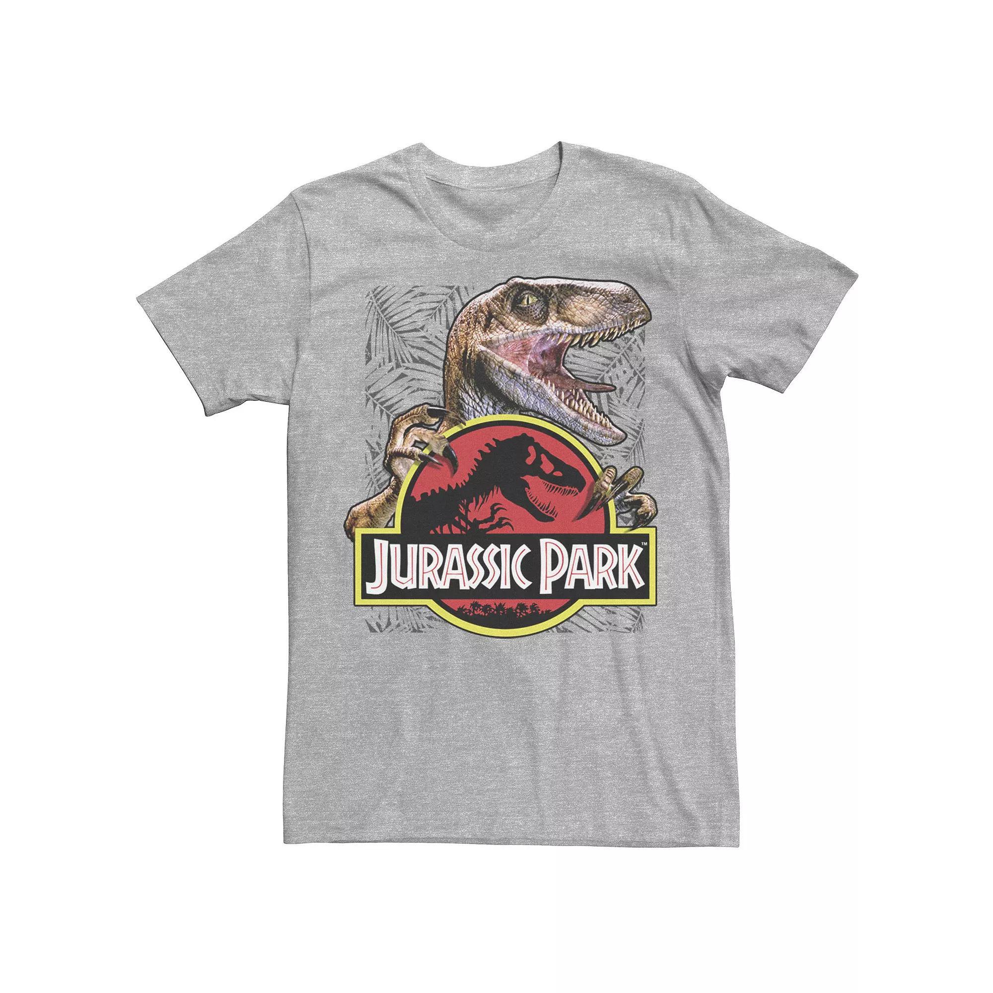 Men's Jurassic Park Raptor Holding Colored Logo Tee, Size: Medium, Kelly Product Image