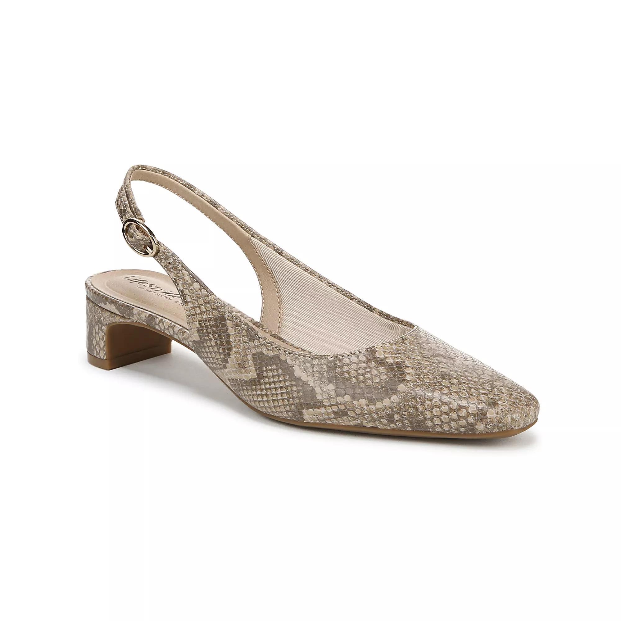 LifeStride Lorena Women's Slingback Dress Shoes, Size: 6.5 Wide, Brown Product Image