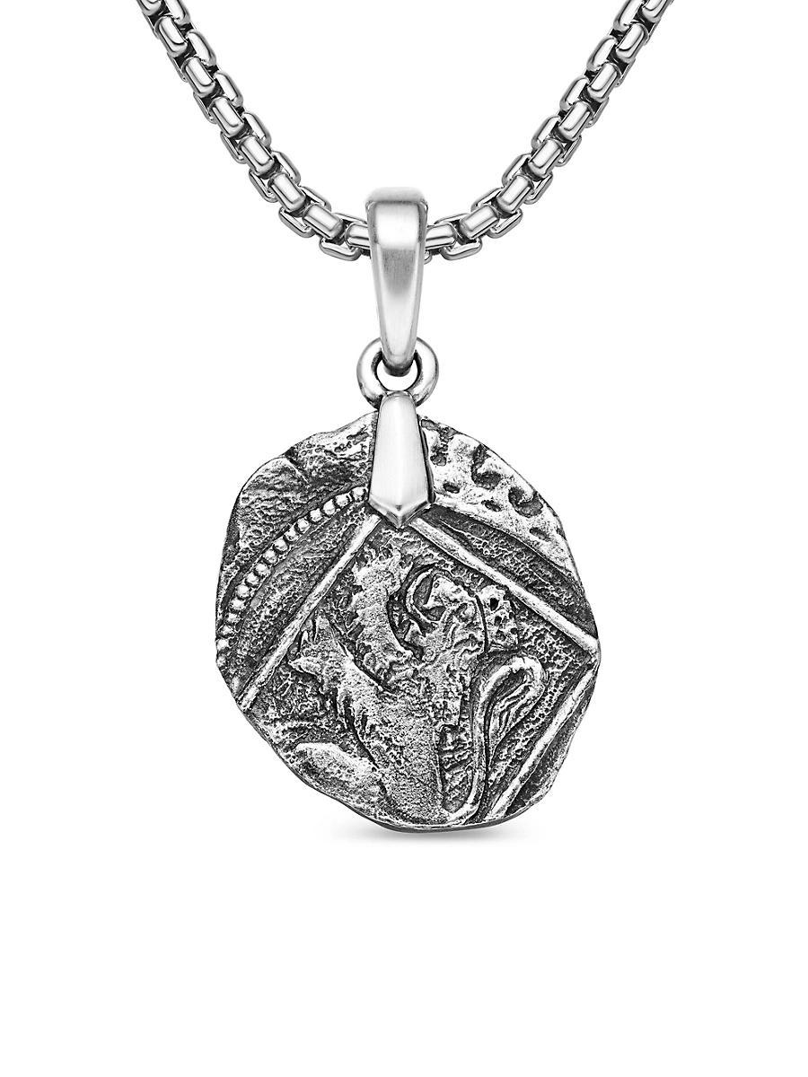 Mens Shipwreck Coin Amulet in Sterling Silver, 28.4mm Product Image