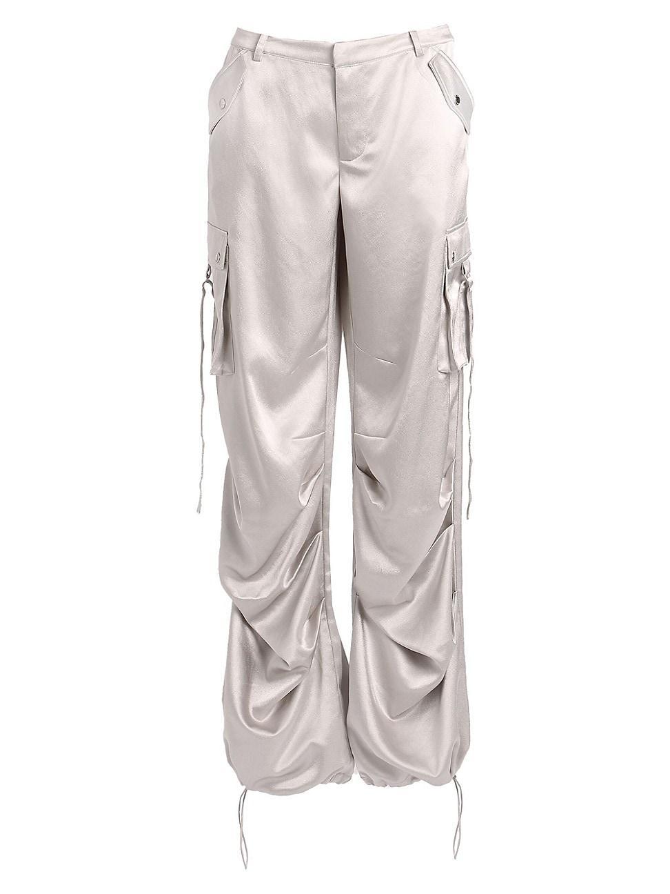 SER.O.YA Lai Cargo Pant Metallic Silver. (also in L, S). Product Image