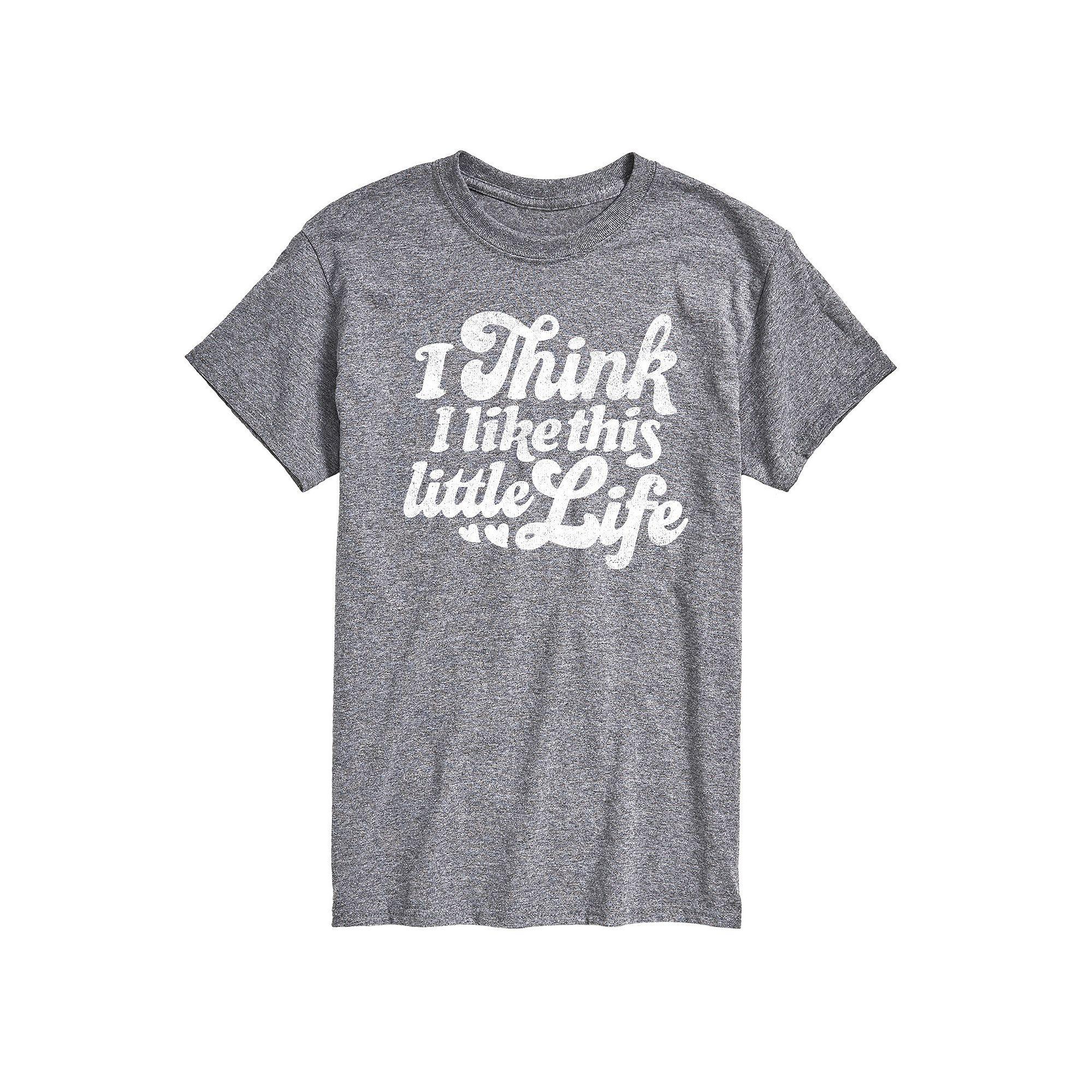 Men's I Think I Like This Little Life Graphic Tee, Size: Small, Grey Green Product Image