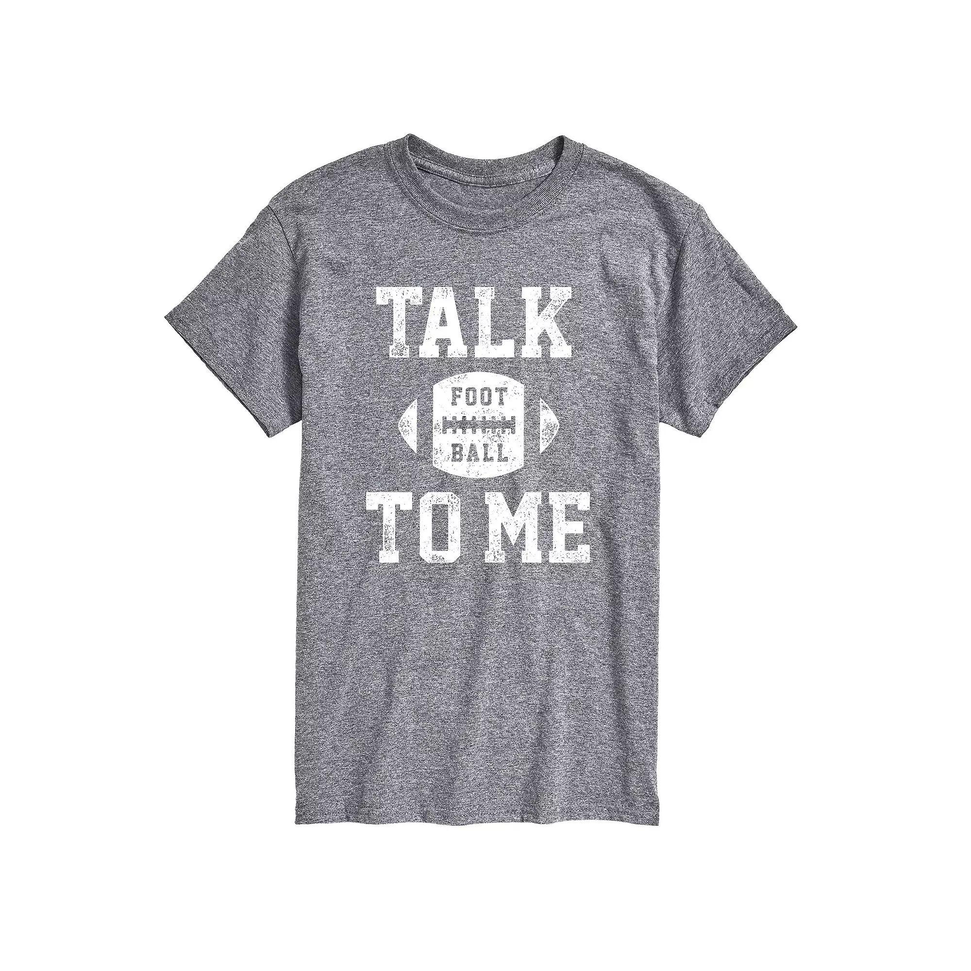 Big & Tall Talk Football To Me Tee, Mens Product Image