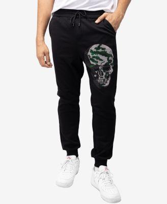 Spring + Mercer Mens Rinestone Embellished Skull Jogger Product Image