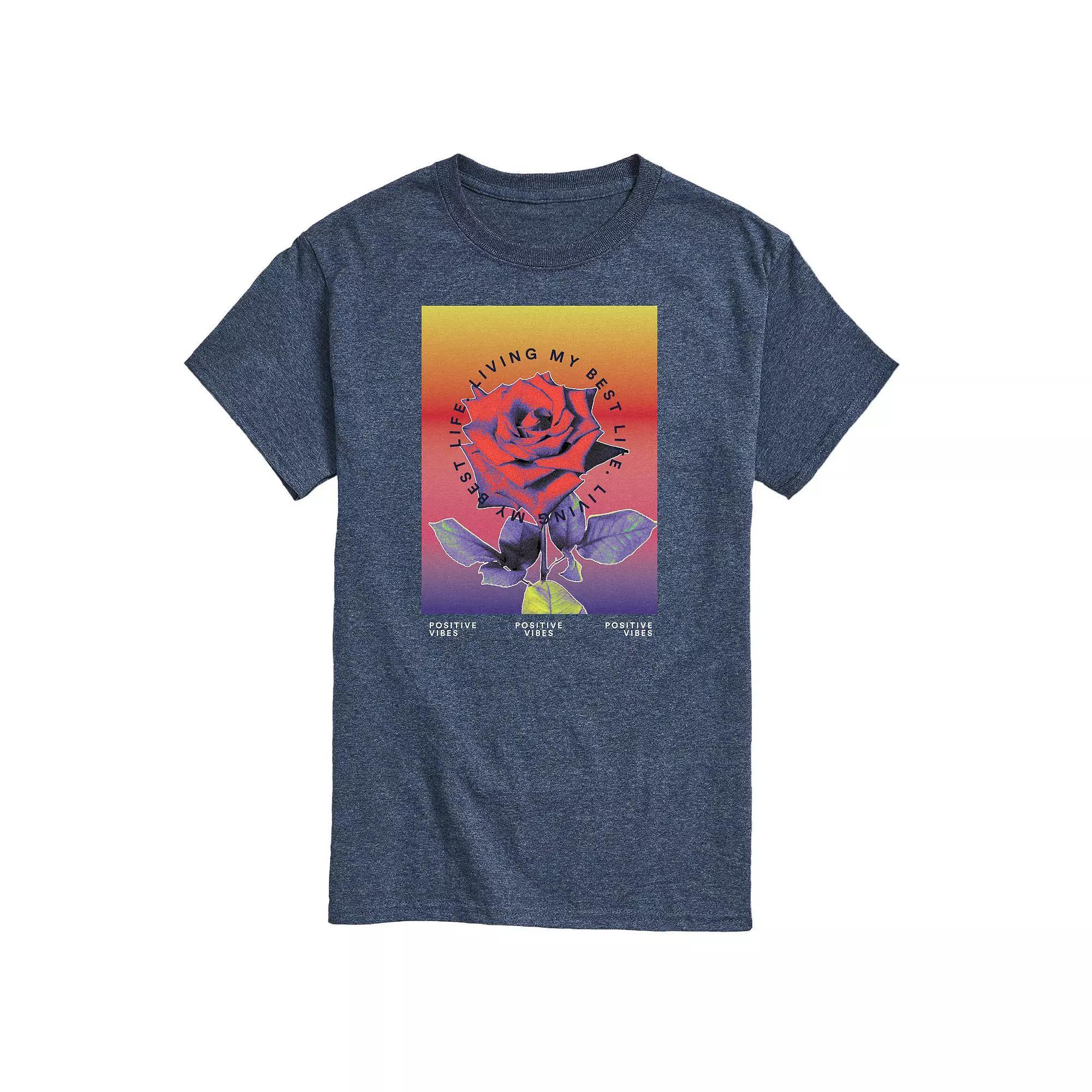 Big & Tall Positive Vibes Tee, Mens Product Image