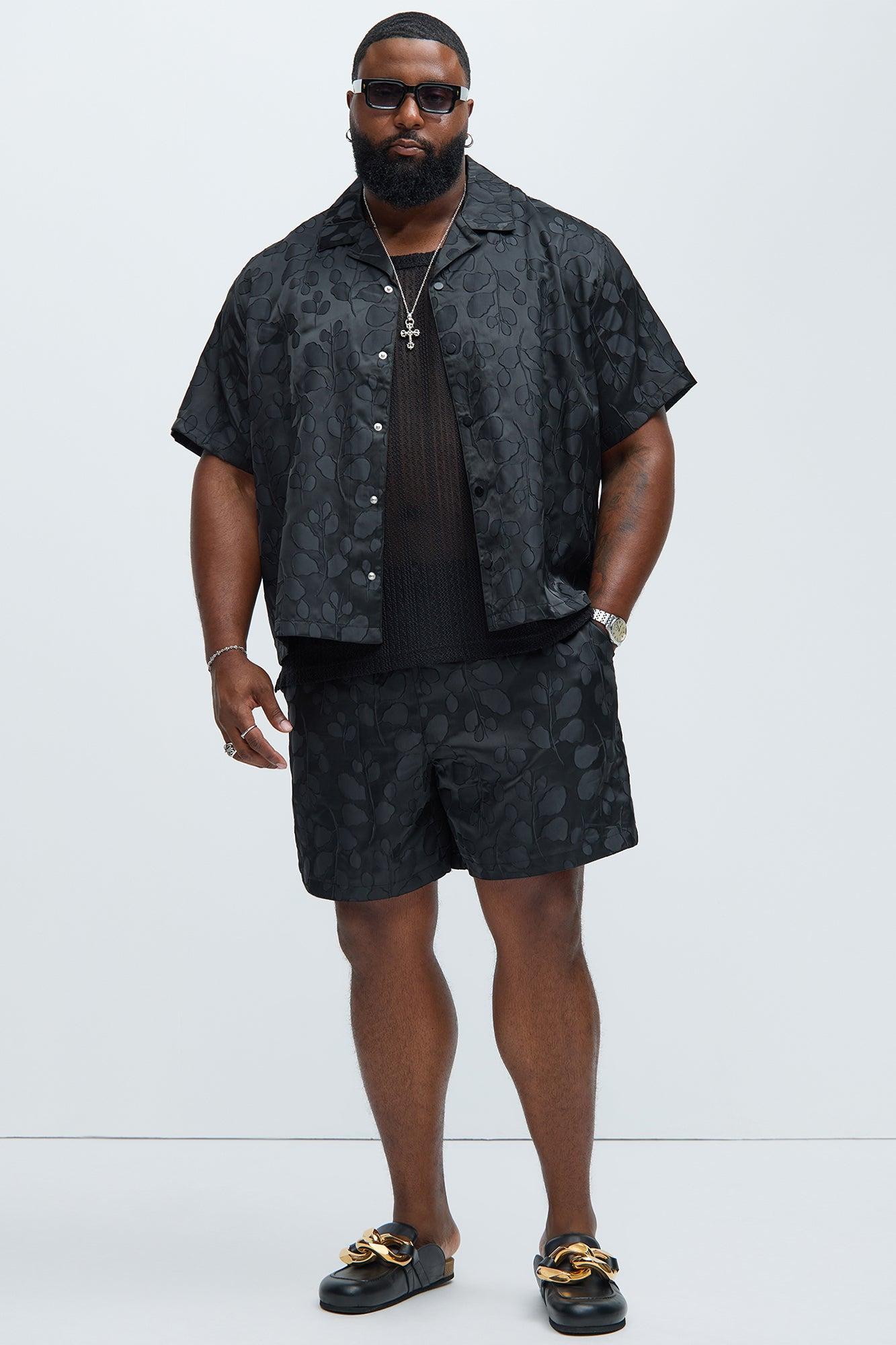 Fenno Jacquard Shirt - Black Product Image