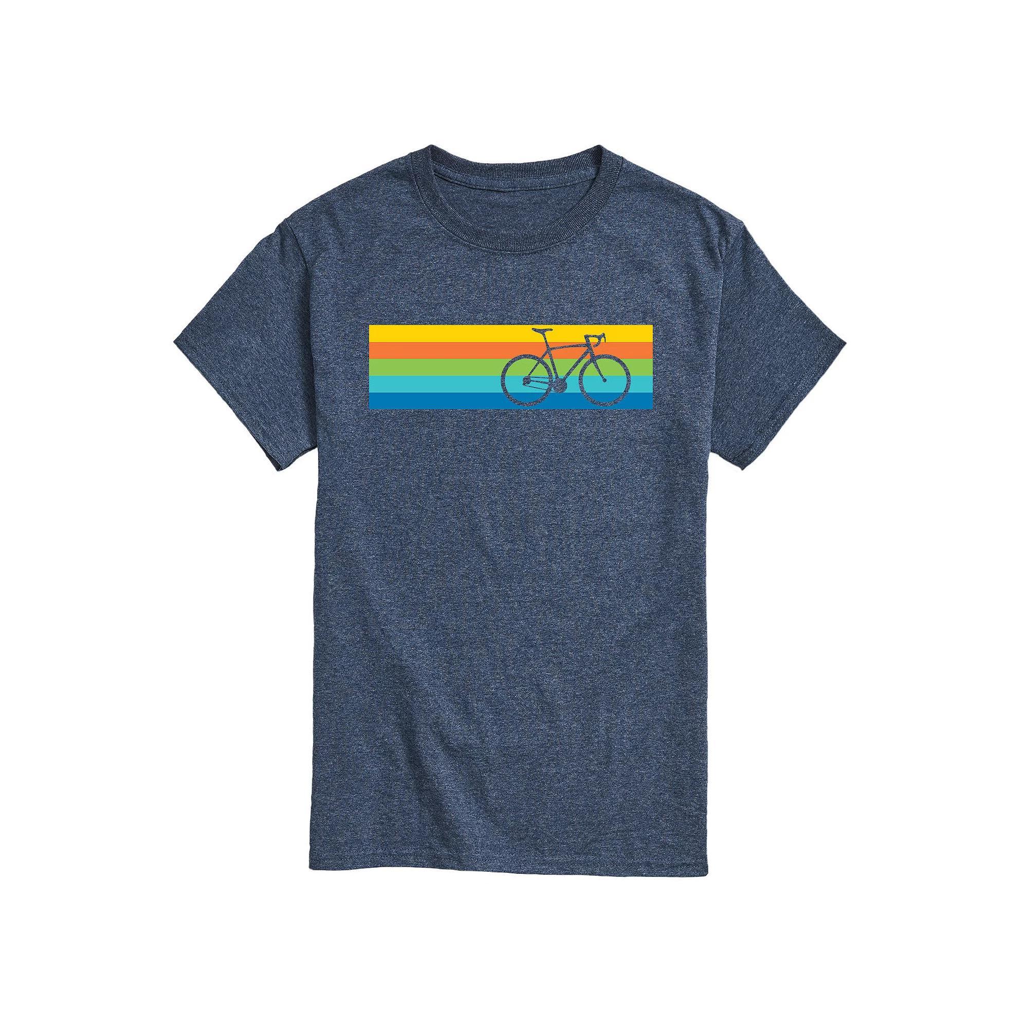 Boys Road Bike Retro Stripes Tee, Mens Product Image