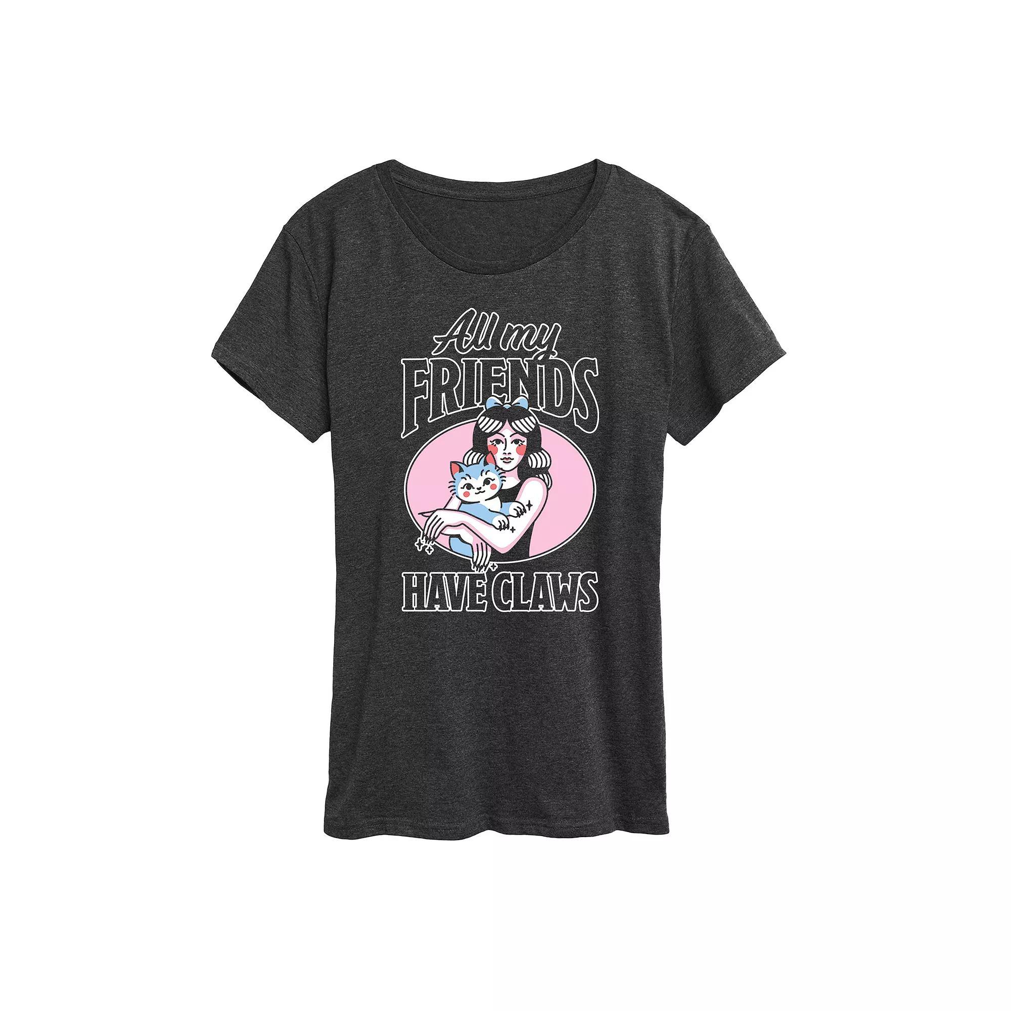 Womens Sippin Wine Feelin Fine Graphic Tee, Girls Product Image