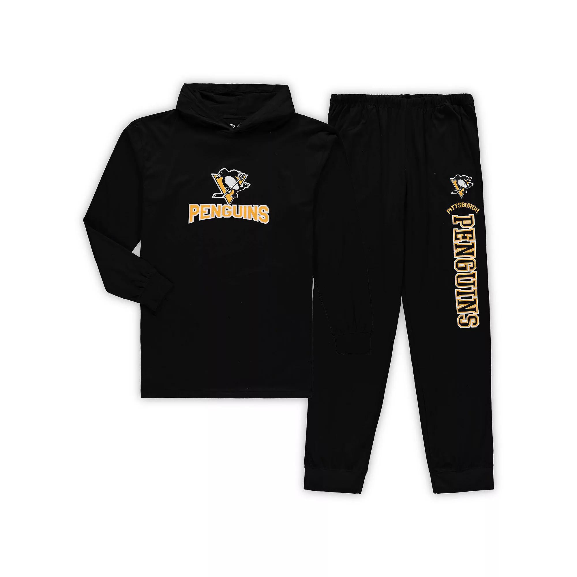 Men's Concepts Sport Black Philadelphia Flyers Big & Tall Pullover Hoodie & Joggers Sleep Set, Size: 3XB, Fly Black Product Image