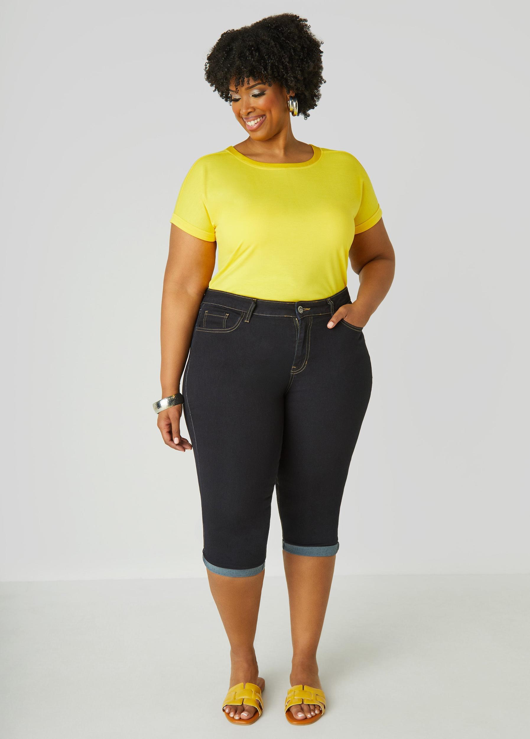 Satin Trimmed French Terry Tee Product Image