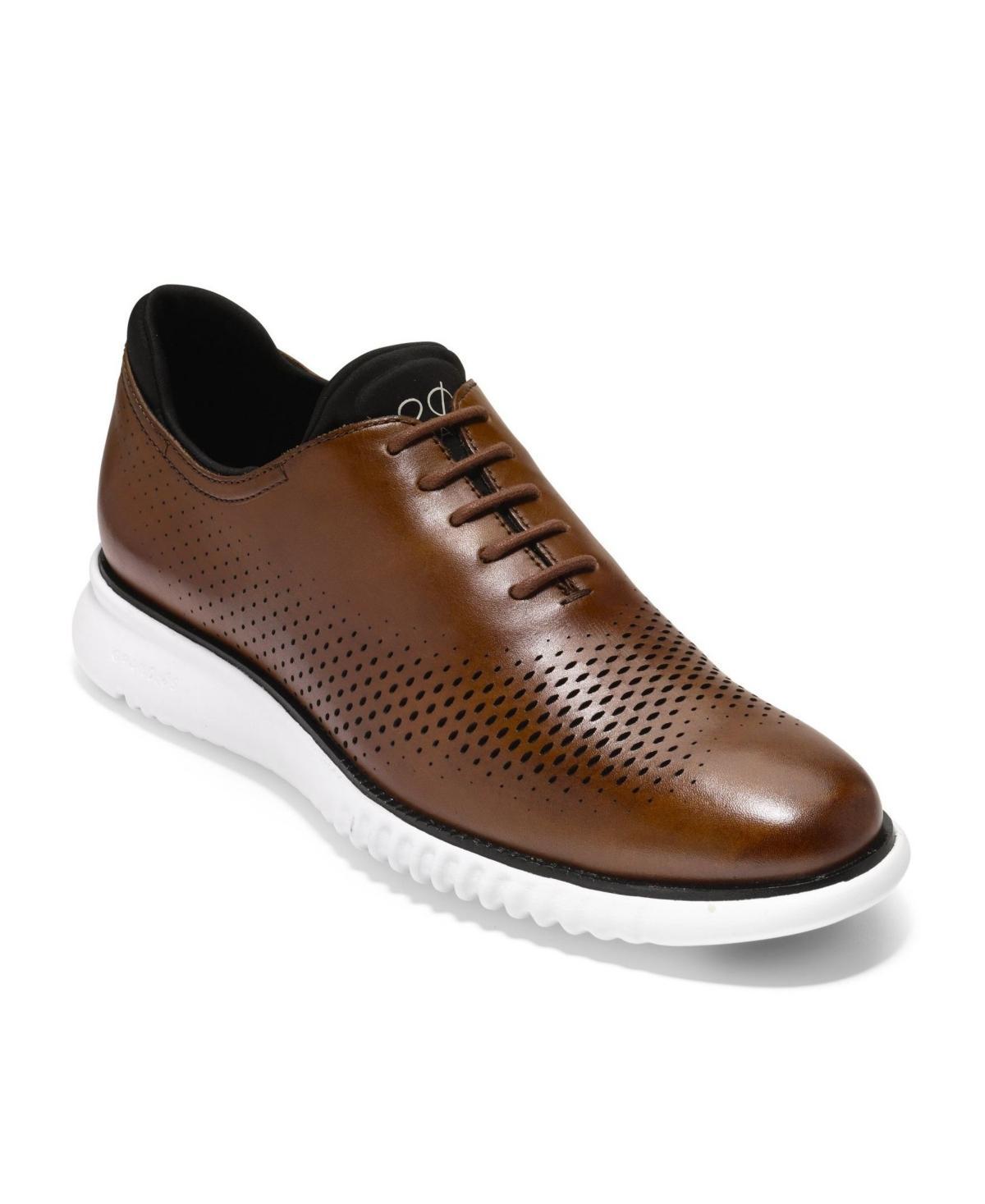 Cole Haan Mens 2.ZERGRAND Laser Wingtip Oxford Shoes - Blue Size 10.5 Product Image