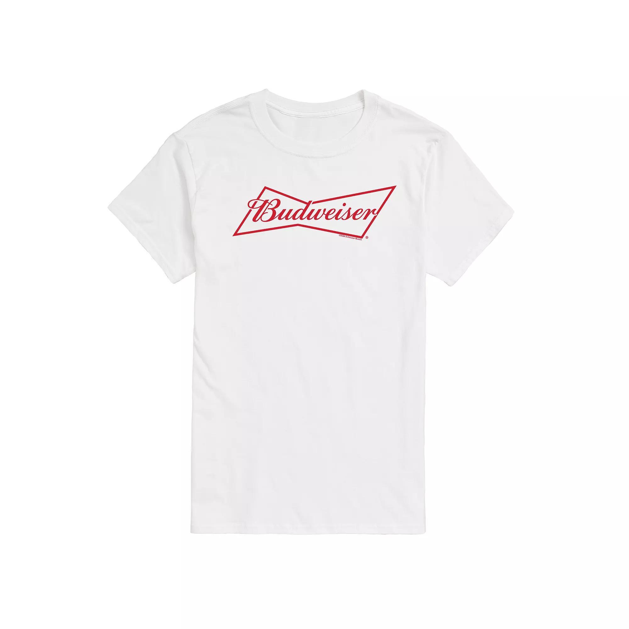 Men's Budweiser Bowtie Logo Graphic Tee, Size: Small, Ivory Product Image