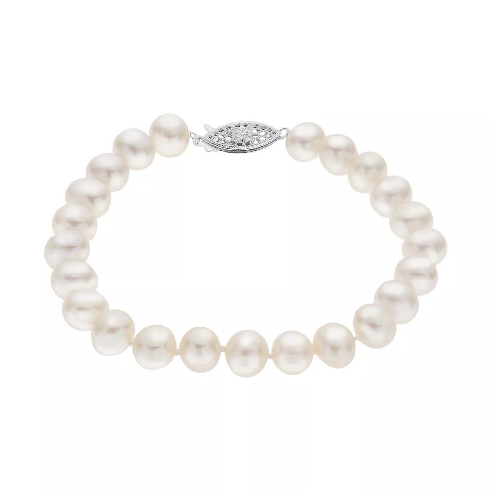 PearLustre by Imperial 7-7.5 mm Freshwater Cultured Pearl Bracelet - 7.5 in., Womens White Product Image