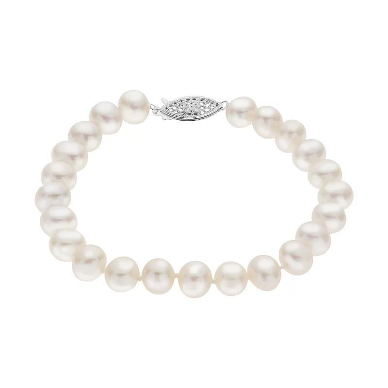 PearLustre by Imperial 7-7.5 mm Freshwater Cultured Pearl Bracelet - 7.5 in., Womens White Product Image