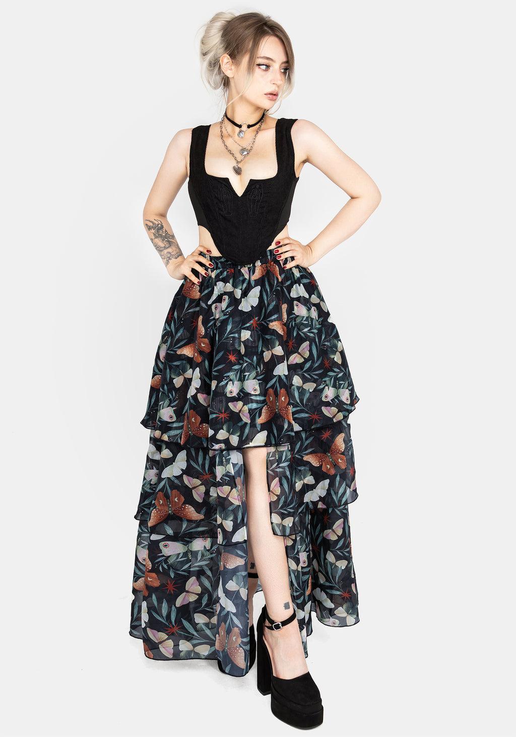 Mariposa Split Tiered Organza Skirt Product Image