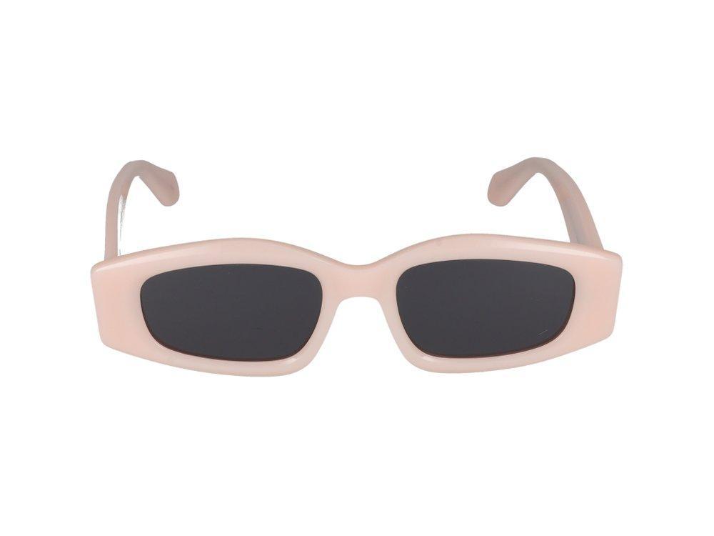 ALAÏA Geometric Frame Sunglasses In Pink Product Image