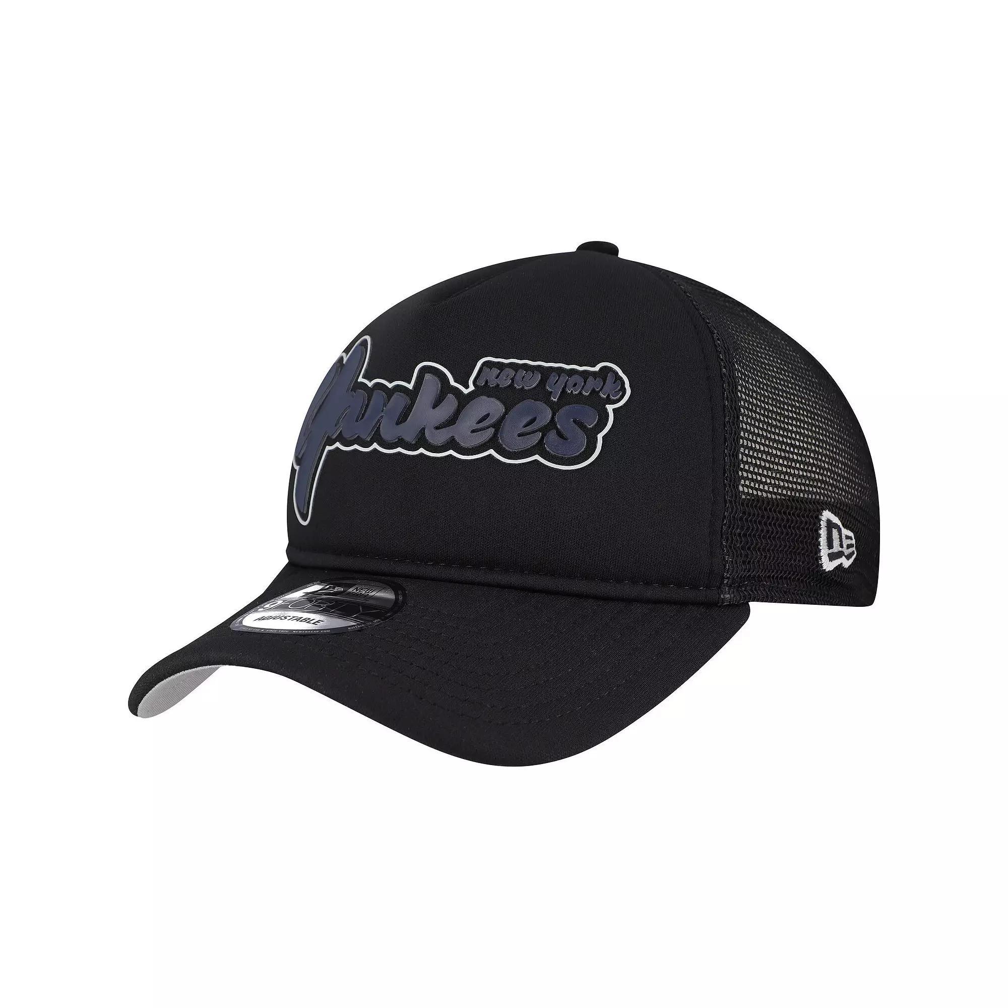 Mens New Era New York Yankees Retro Bold A-Frame Trucker 9FORTY Adjustable Hat Product Image